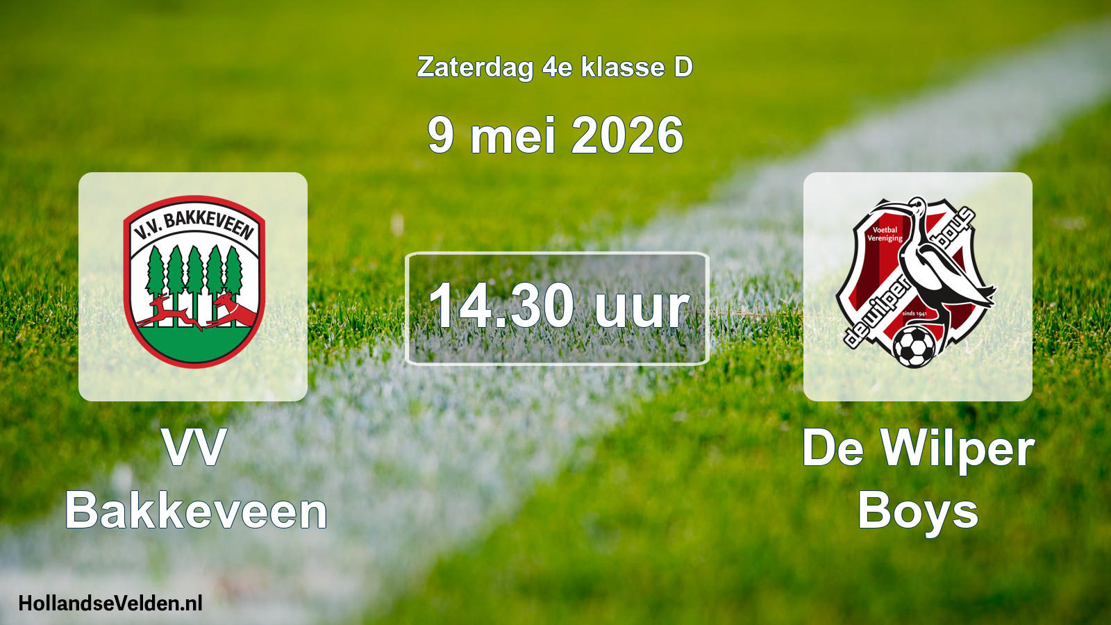 Scheduled Match: VV Bakkeveen - De Wilper Boys (9 May 2026)