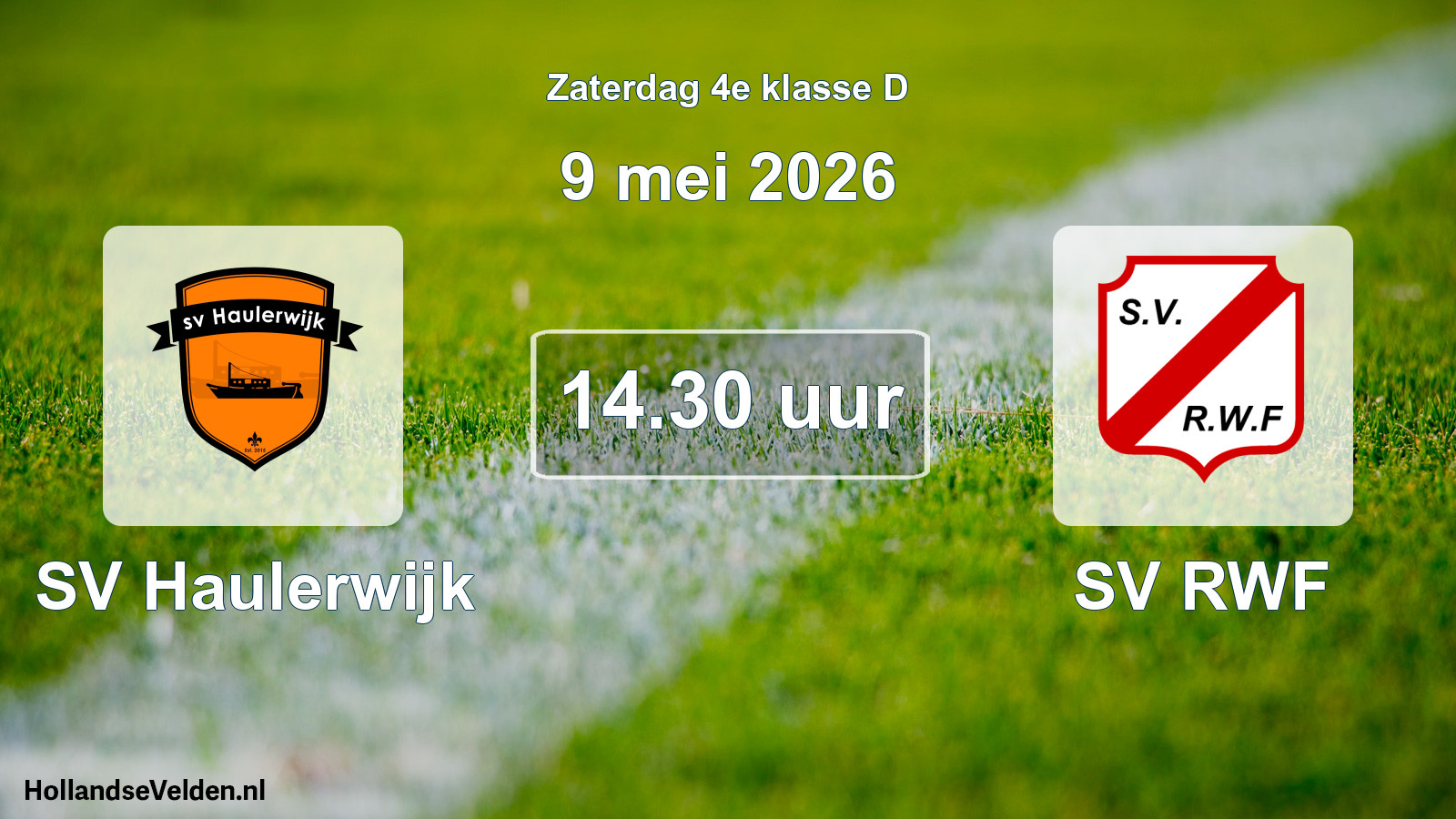 Scheduled Match: SV Haulerwijk - SV RWF (9 May 2026)