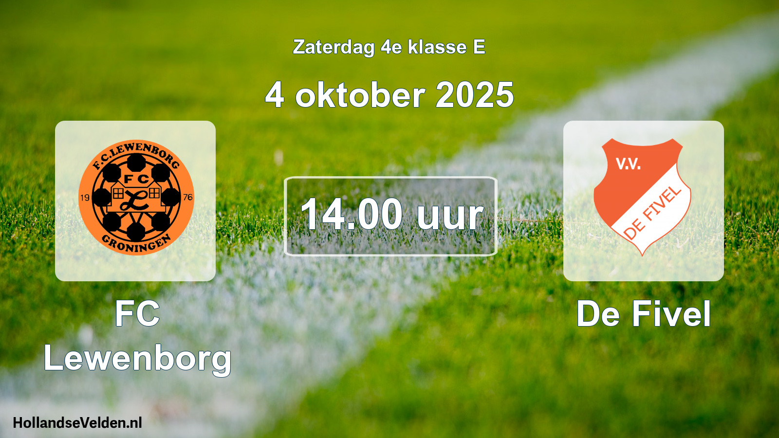 Scheduled Match: FC Lewenborg - De Fivel (4 October 2025)