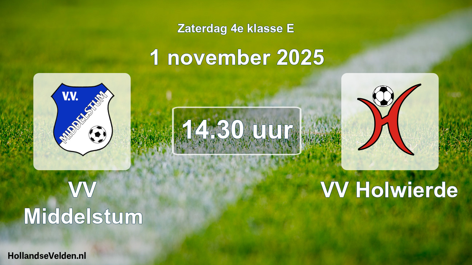 Scheduled Match: VV Middelstum - VV Holwierde (1 November 2025)