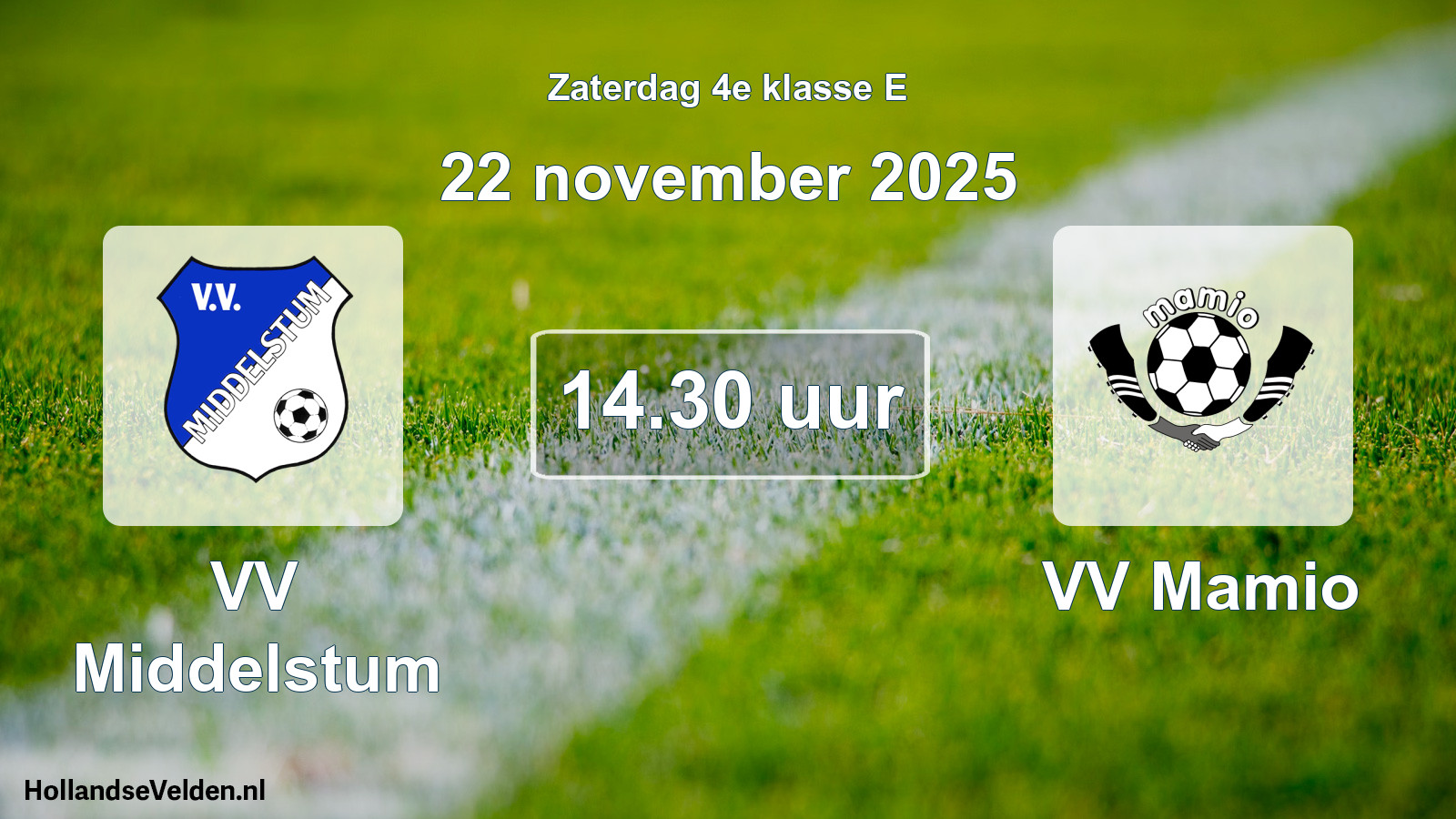 Scheduled Match: VV Middelstum - VV Mamio (22 November 2025)