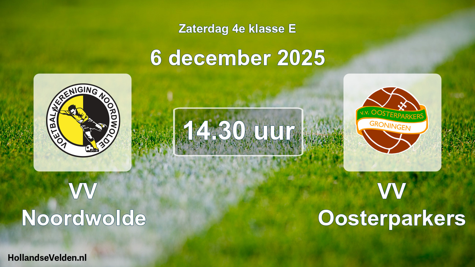 Scheduled Match: VV Noordwolde - VV Oosterparkers (6 December 2025)