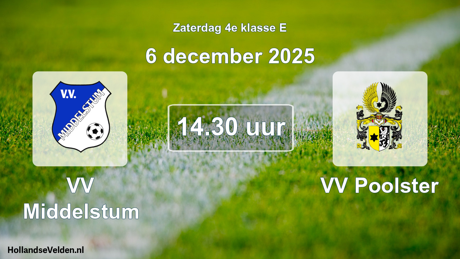 Scheduled Match: VV Middelstum - VV Poolster (6 December 2025)