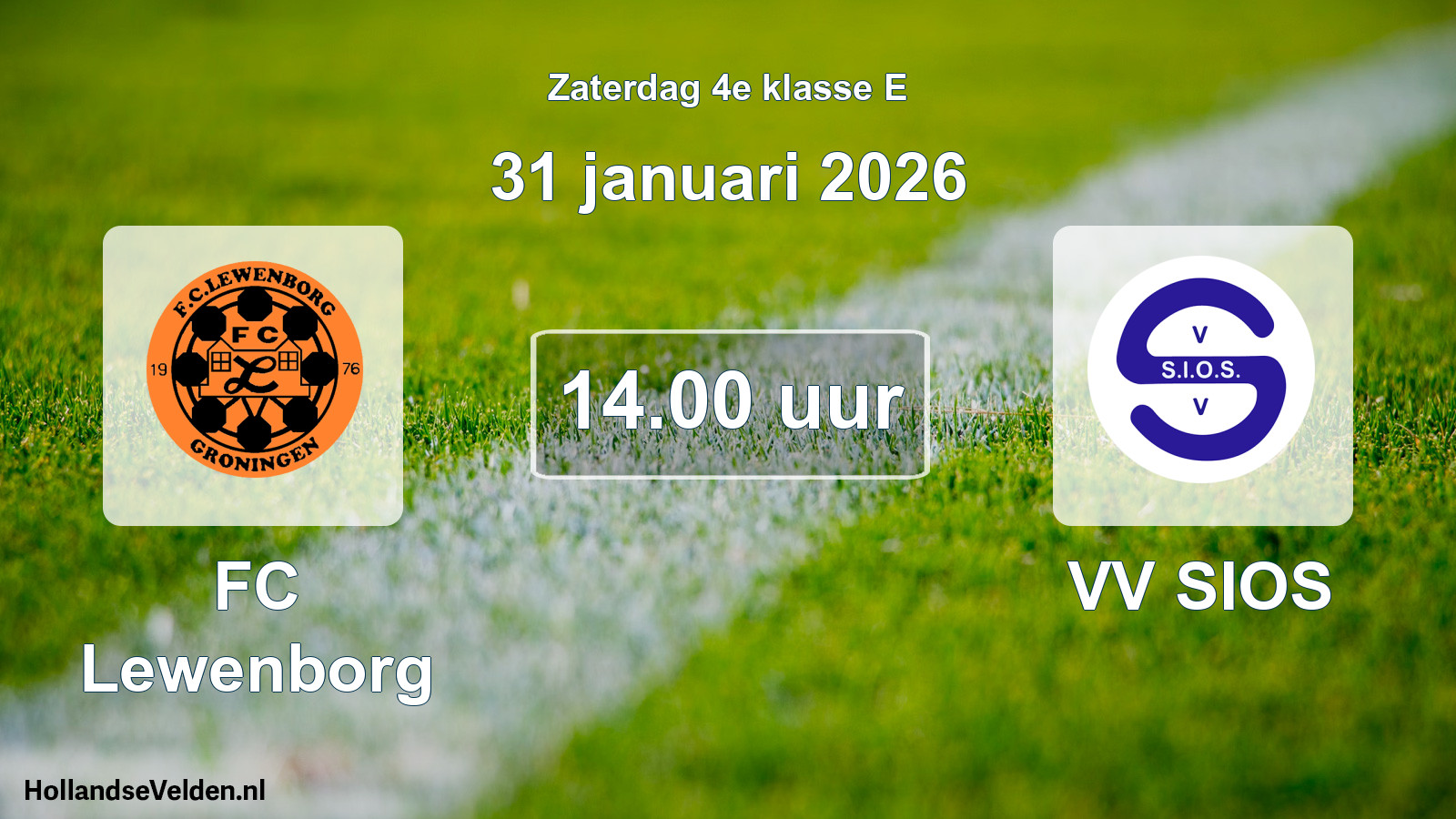 Scheduled Match: FC Lewenborg - VV SIOS (31 January 2026)
