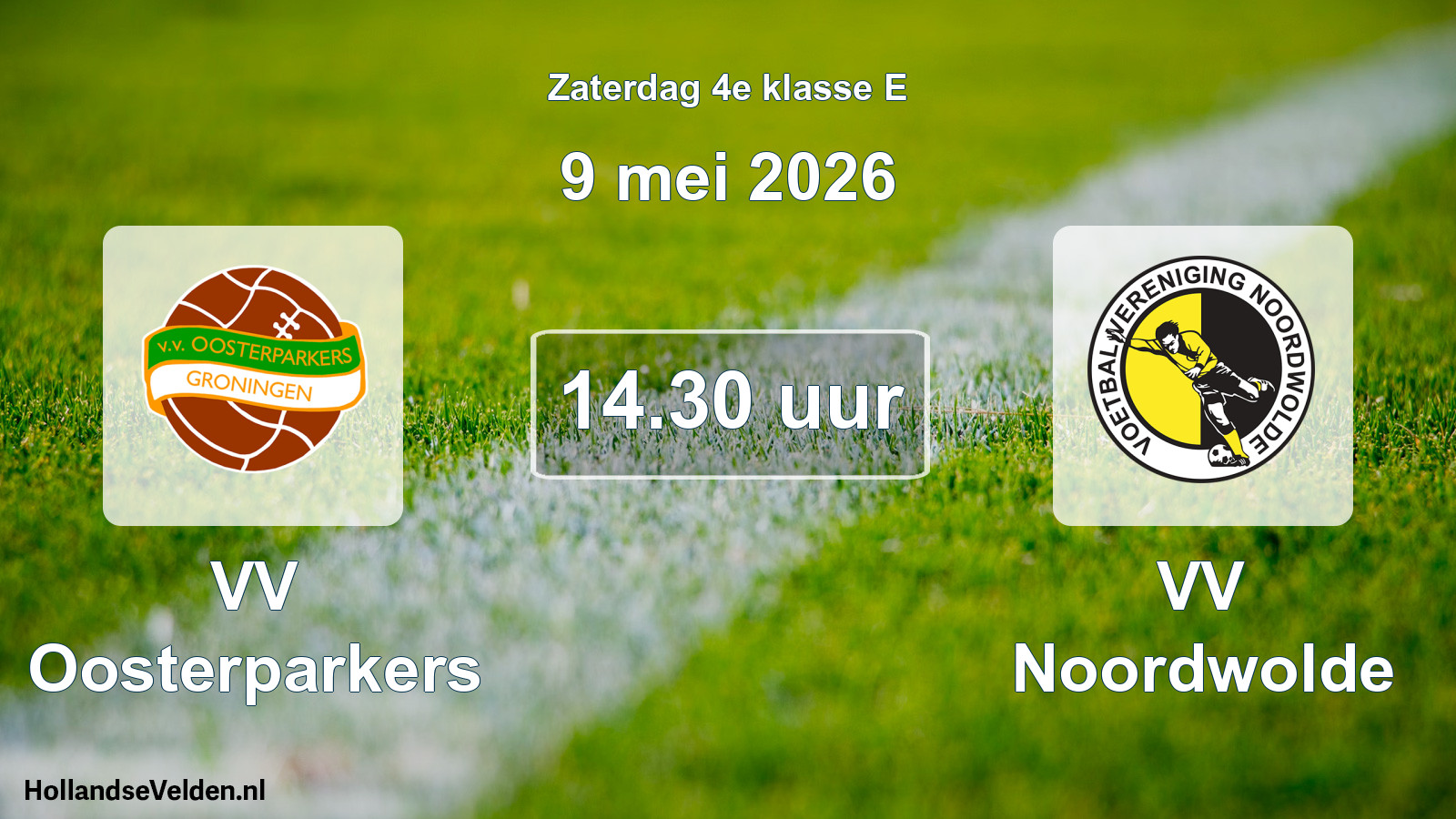 Scheduled Match: VV Oosterparkers - VV Noordwolde (9 May 2026)
