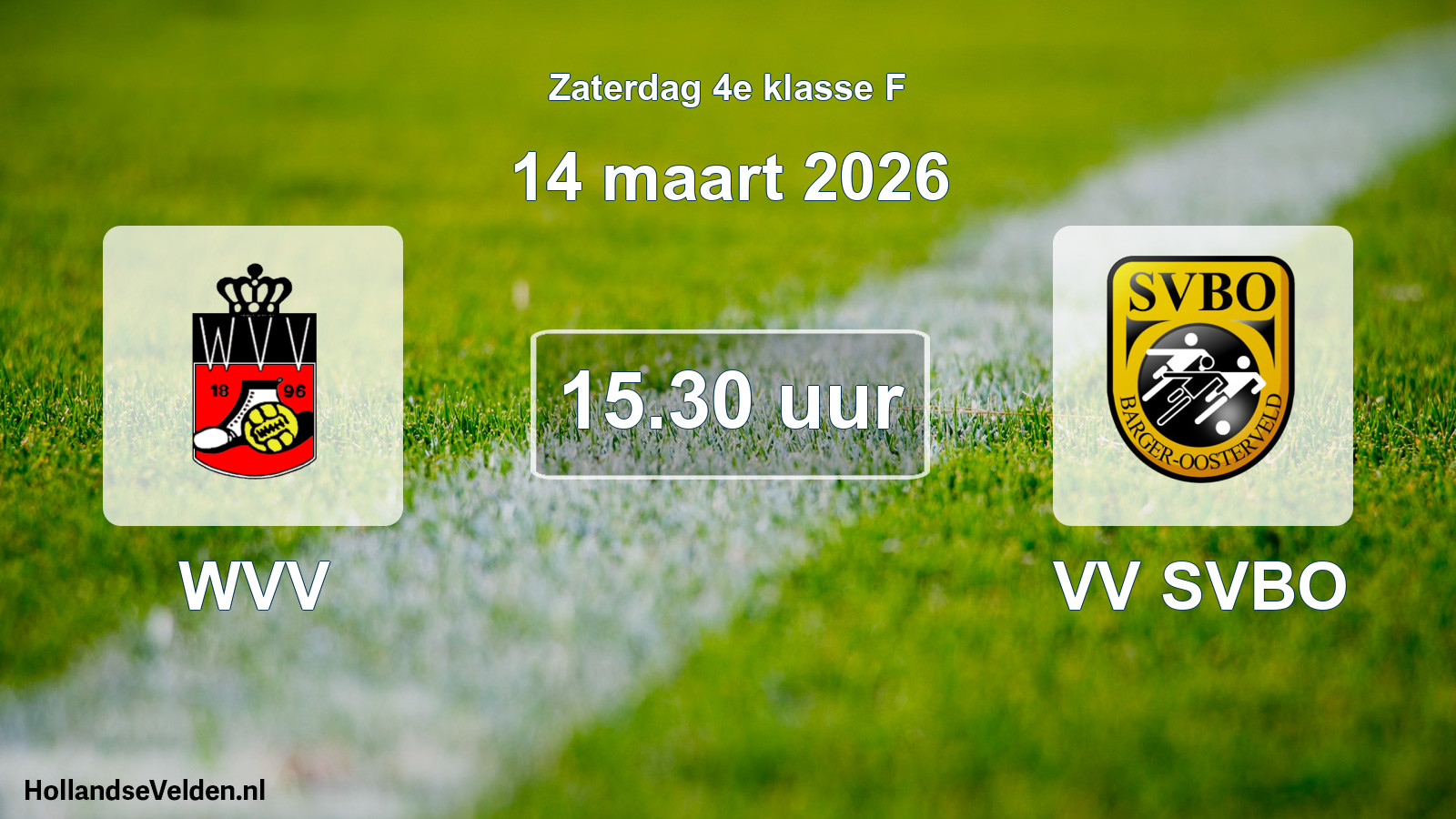 Geplande wedstrijd: WVV - VV SVBO (14 maart 2026)