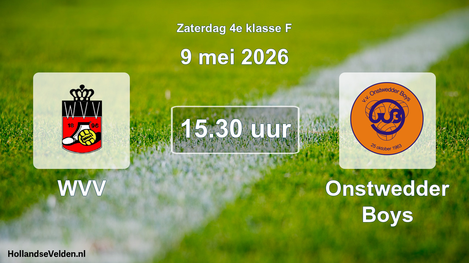 Geplande wedstrijd: WVV - Onstwedder Boys (9 mei 2026)