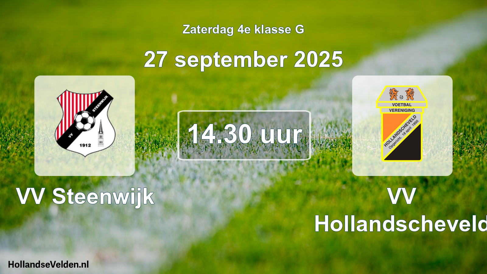 Scheduled Match: VV Steenwijk - VV Hollandscheveld (27 September 2025)