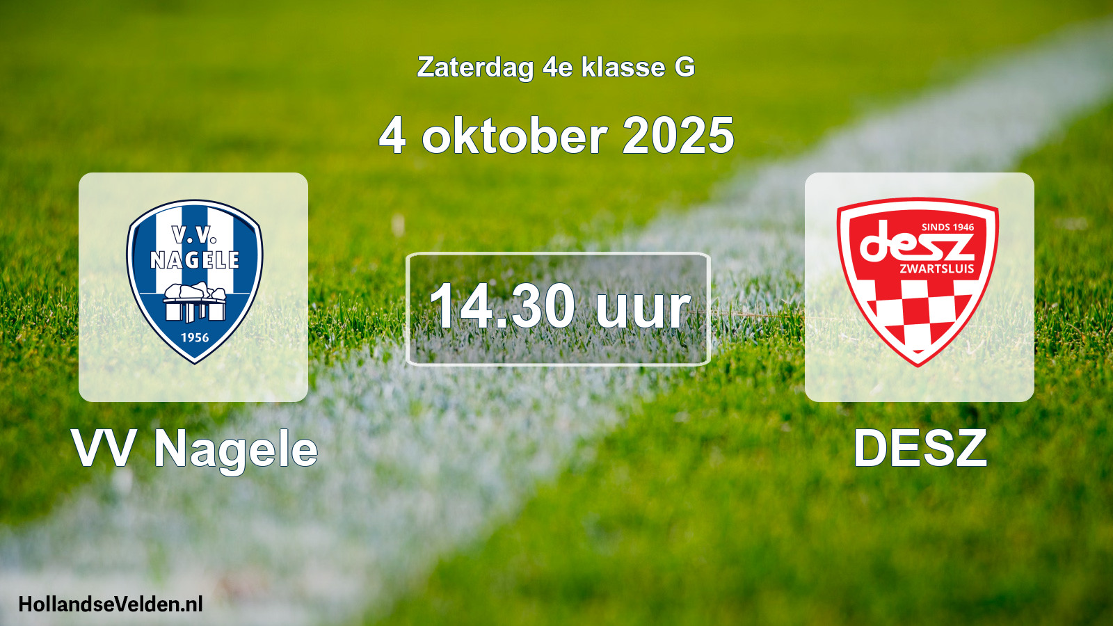 Scheduled Match: VV Nagele - DESZ (4 October 2025)