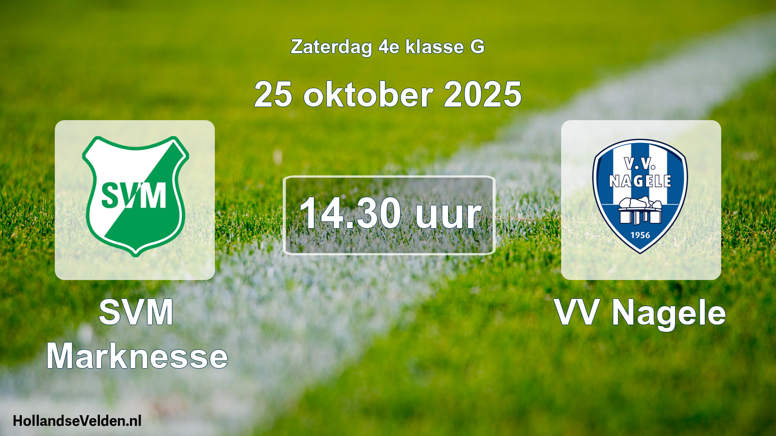 Geplande wedstrijd: SVM Marknesse - VV Nagele (25 oktober 2025)