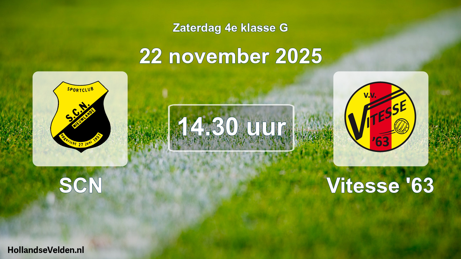 Scheduled Match: SCN - Vitesse '63 (22 November 2025)