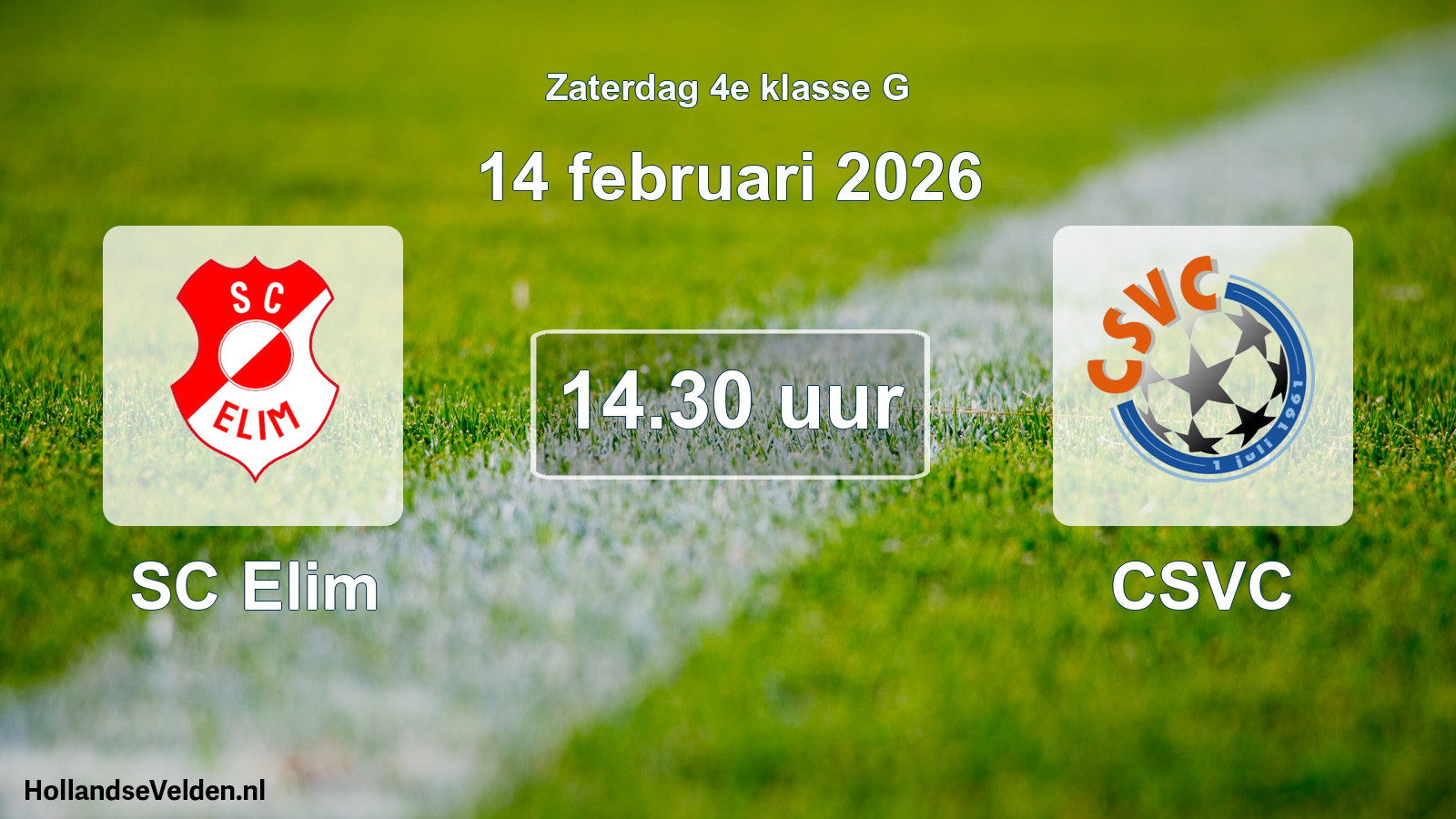 Scheduled Match: SC Elim - CSVC (14 February 2026)
