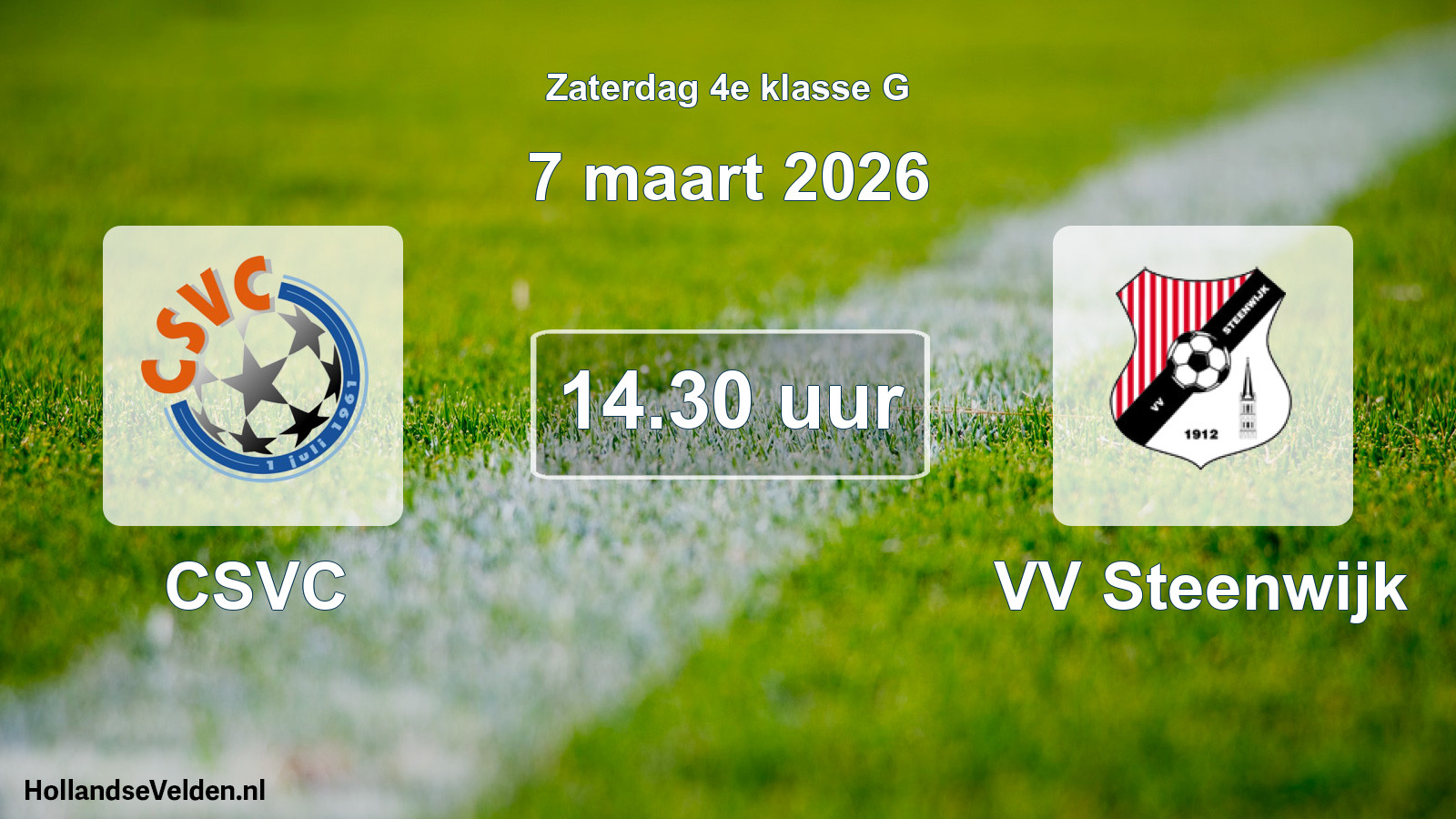 Geplande wedstrijd: CSVC - VV Steenwijk (7 maart 2026)