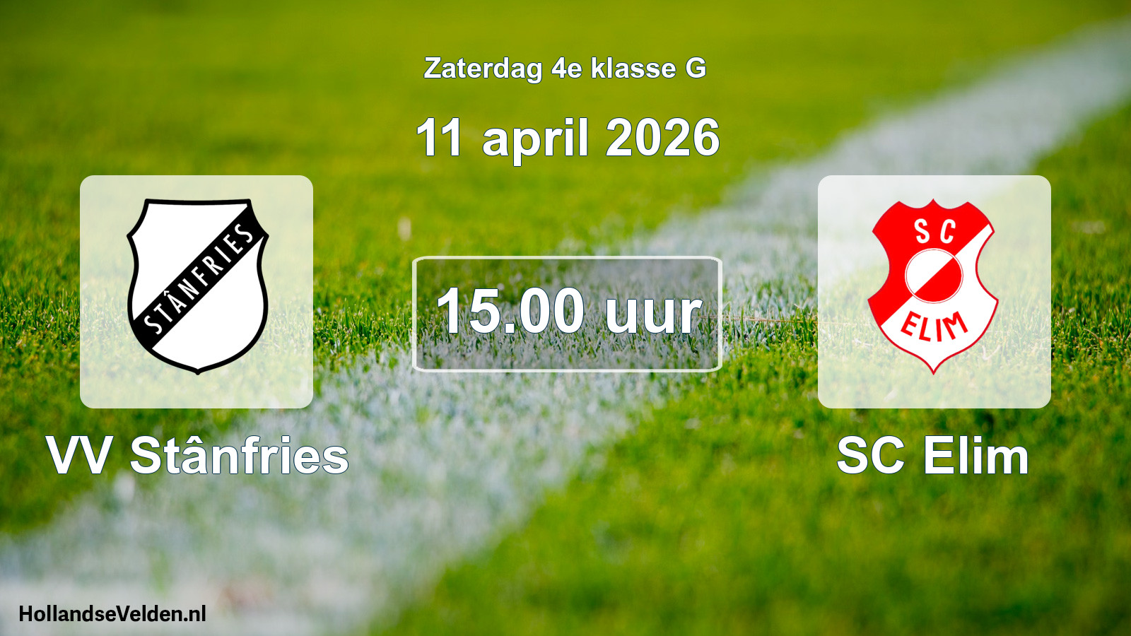 Scheduled Match: VV Stânfries - SC Elim (11 April 2026)