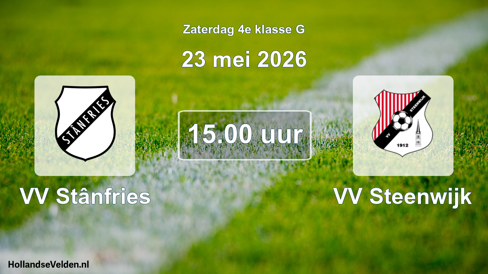 Geplande wedstrijd: VV Stânfries - VV Steenwijk (23 mei 2026)