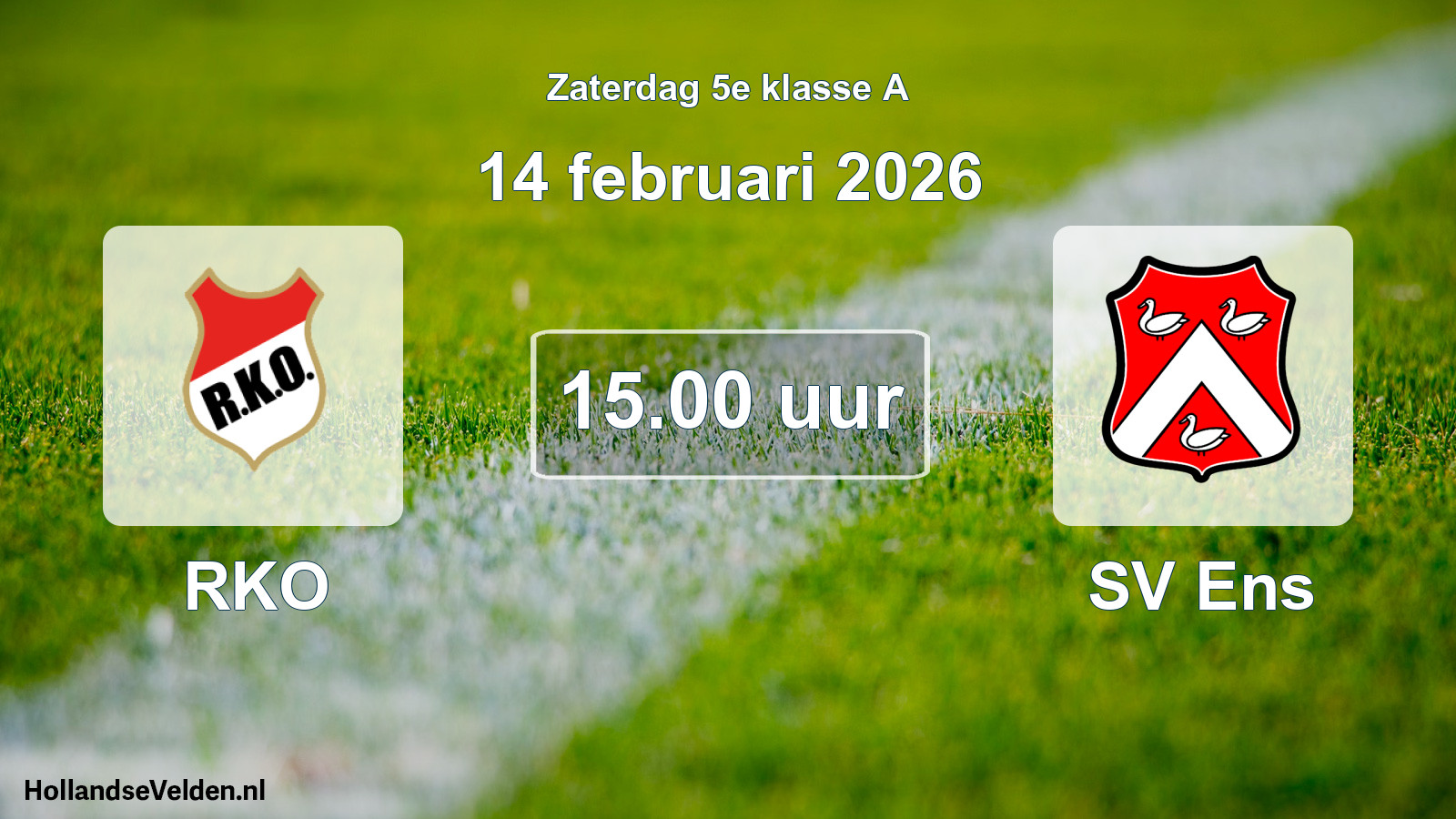 Geplande wedstrijd: RKO - SV Ens (14 februari 2026)