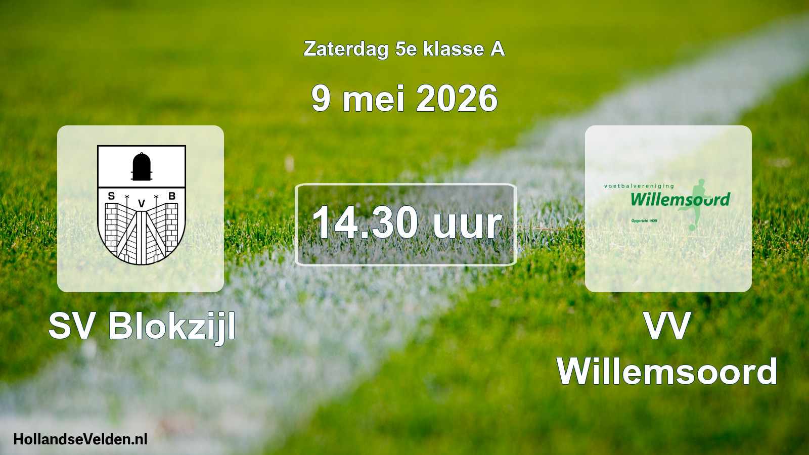 Scheduled Match: SV Blokzijl - VV Willemsoord (9 May 2026)