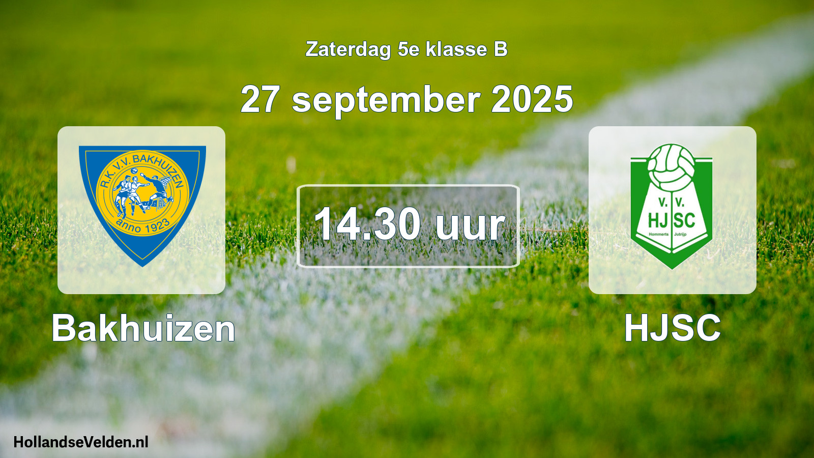 Scheduled Match: Bakhuizen - HJSC (27 September 2025)