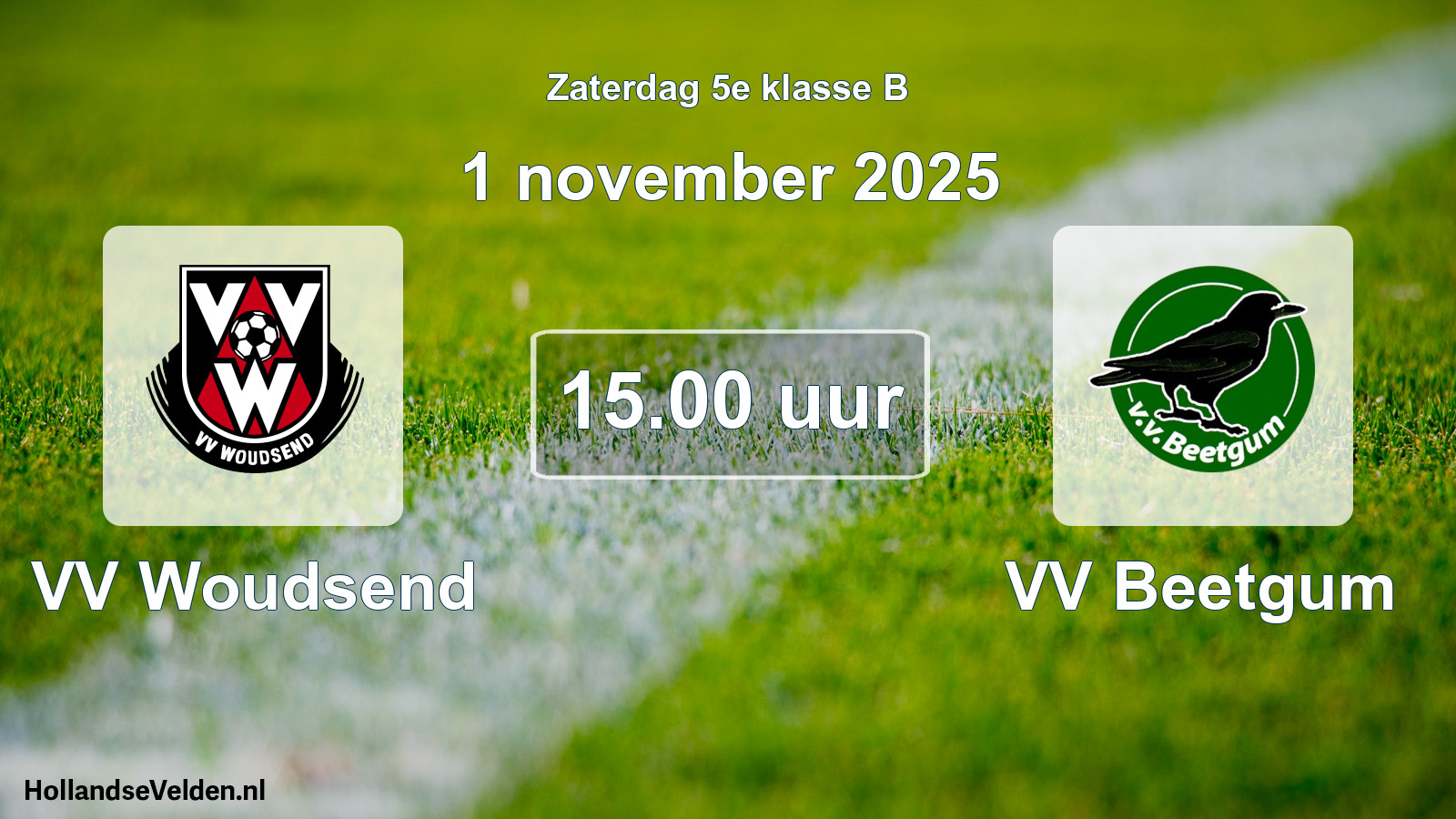 Geplande wedstrijd: VV Woudsend - VV Beetgum (1 november 2025)