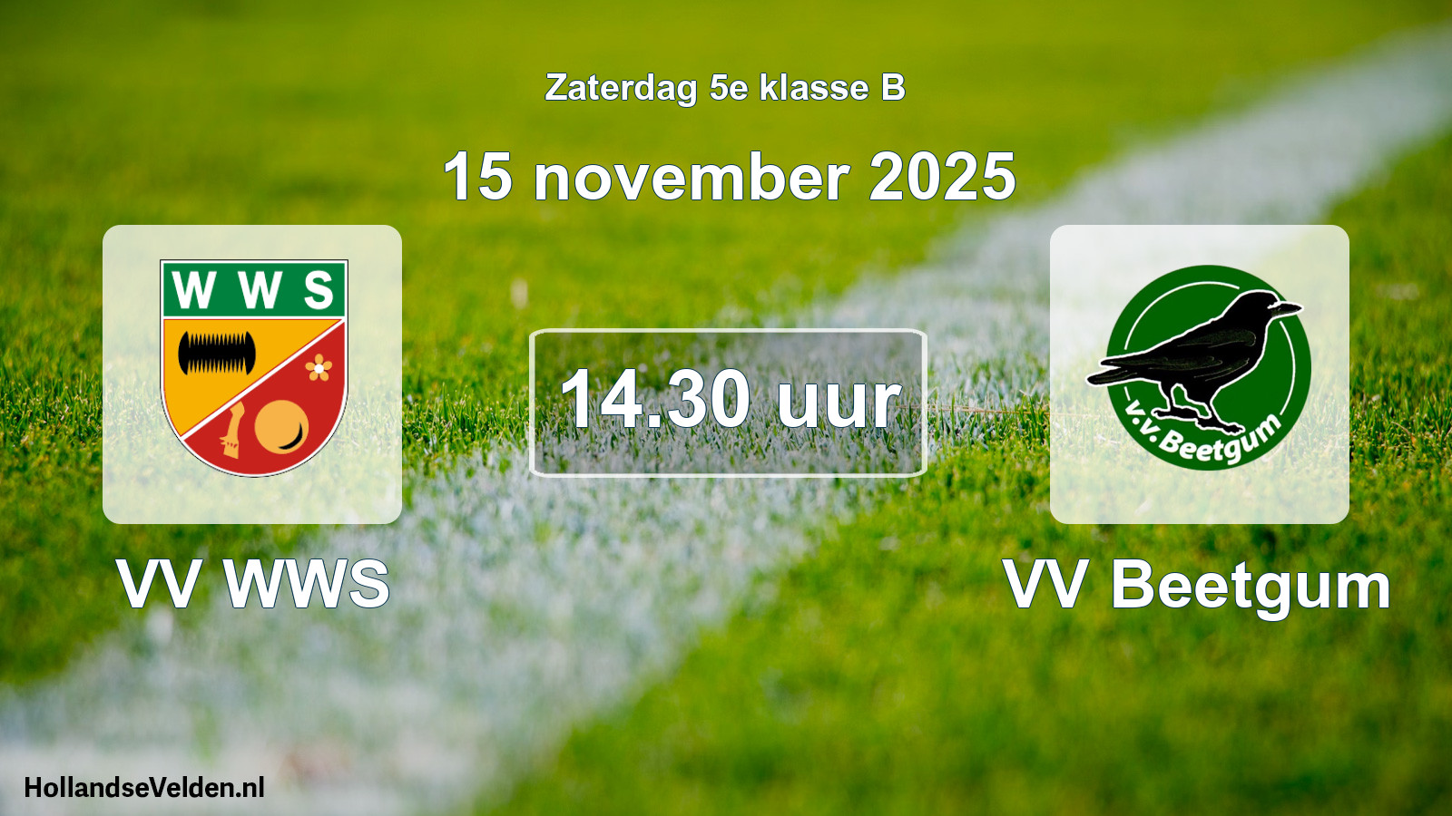 Scheduled Match: VV WWS - VV Beetgum (15 November 2025)
