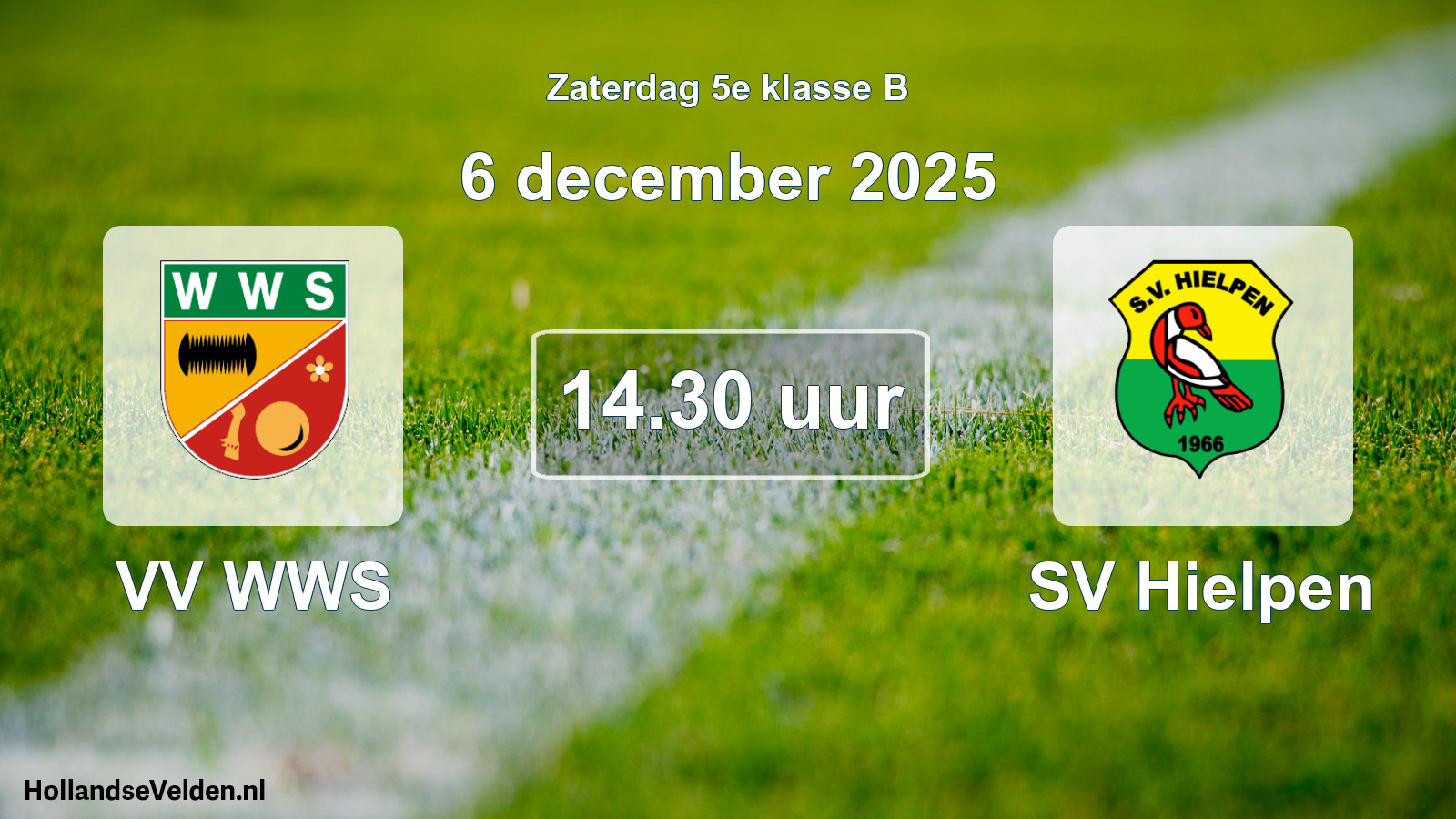 Scheduled Match: VV WWS - SV Hielpen (6 December 2025)
