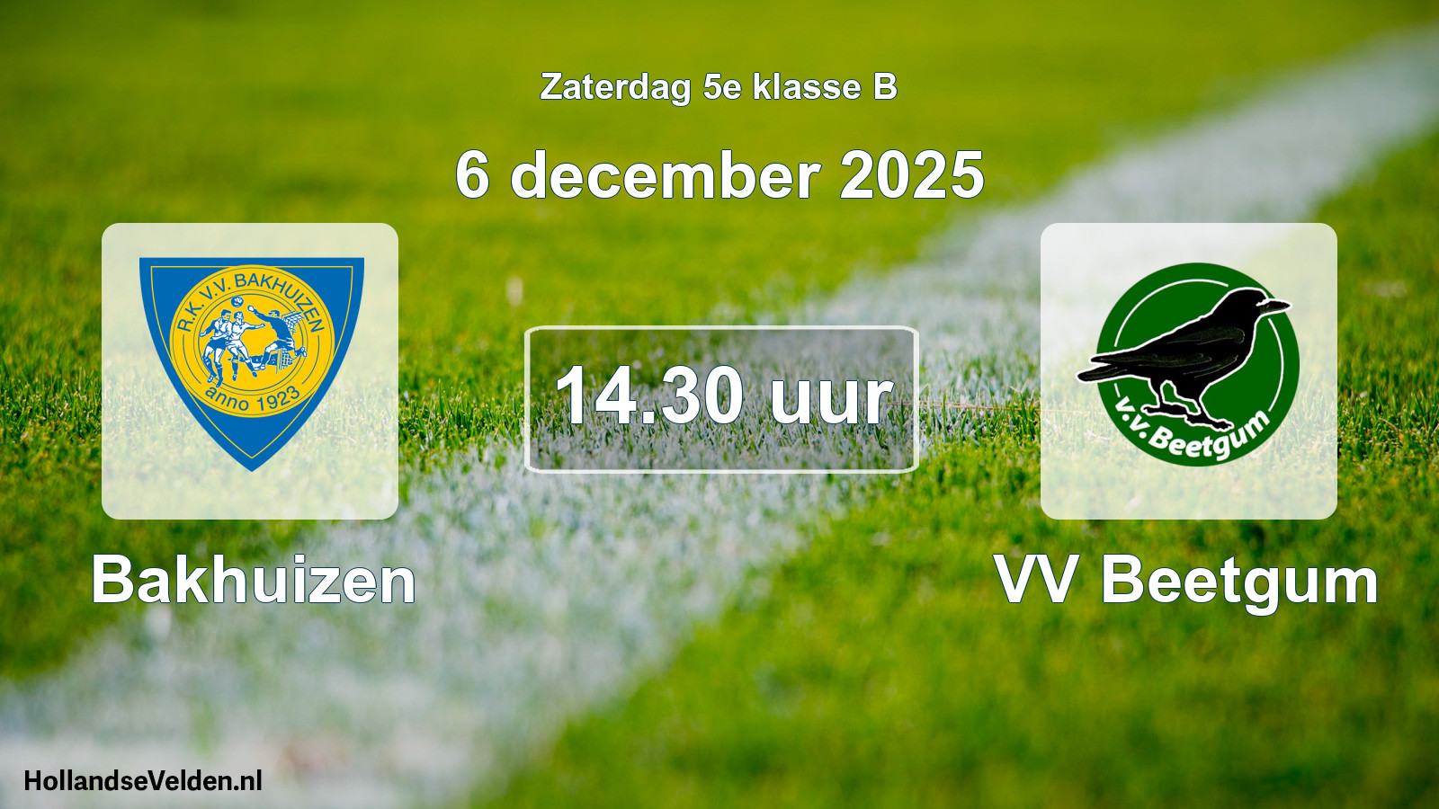 Geplande wedstrijd: Bakhuizen - VV Beetgum (6 december 2025)