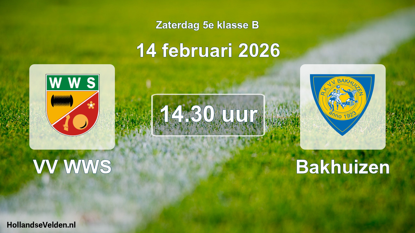 Scheduled Match: VV WWS - Bakhuizen (14 February 2026)