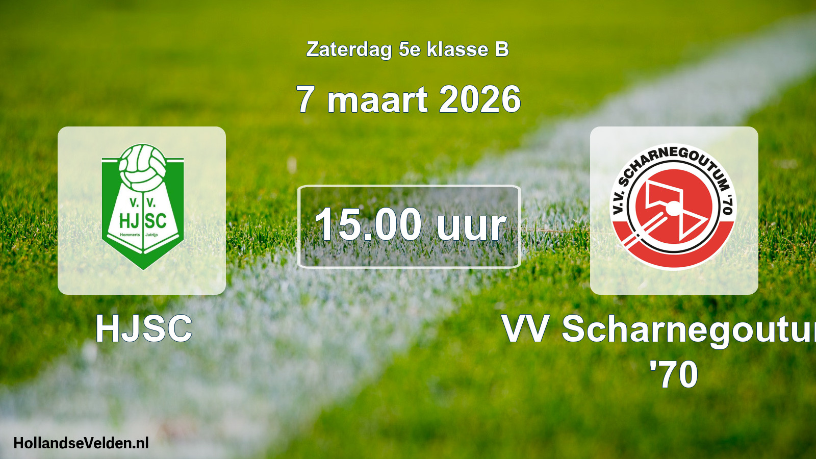 Geplande wedstrijd: HJSC - VV Scharnegoutum '70 (7 maart 2026)
