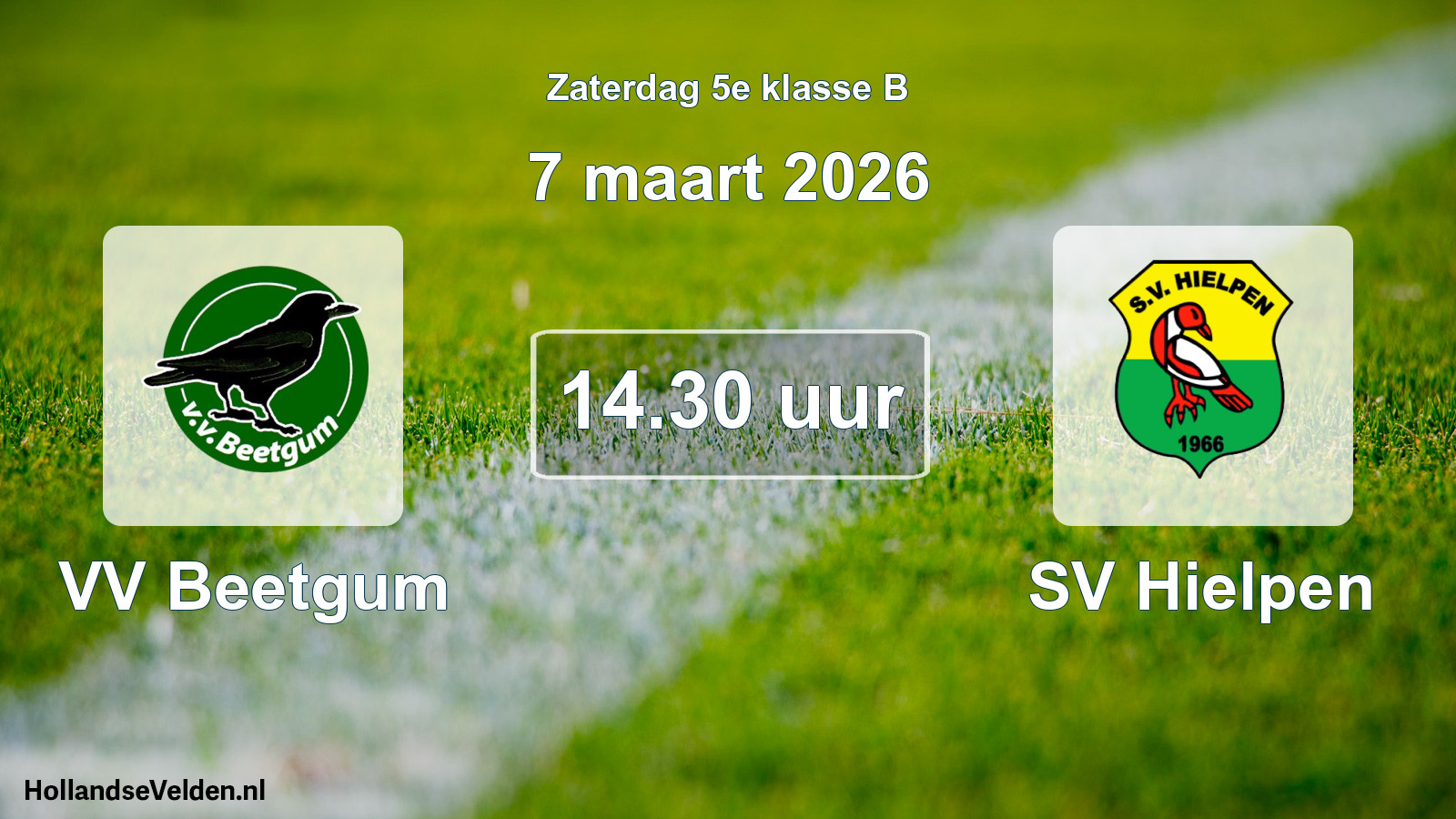 Scheduled Match: VV Beetgum - SV Hielpen (7 March 2026)