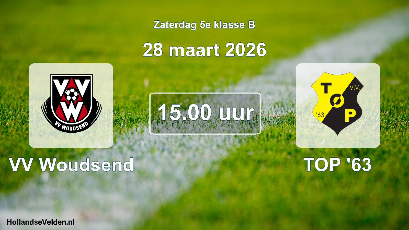 Geplande wedstrijd: VV Woudsend - TOP '63 (28 maart 2026)