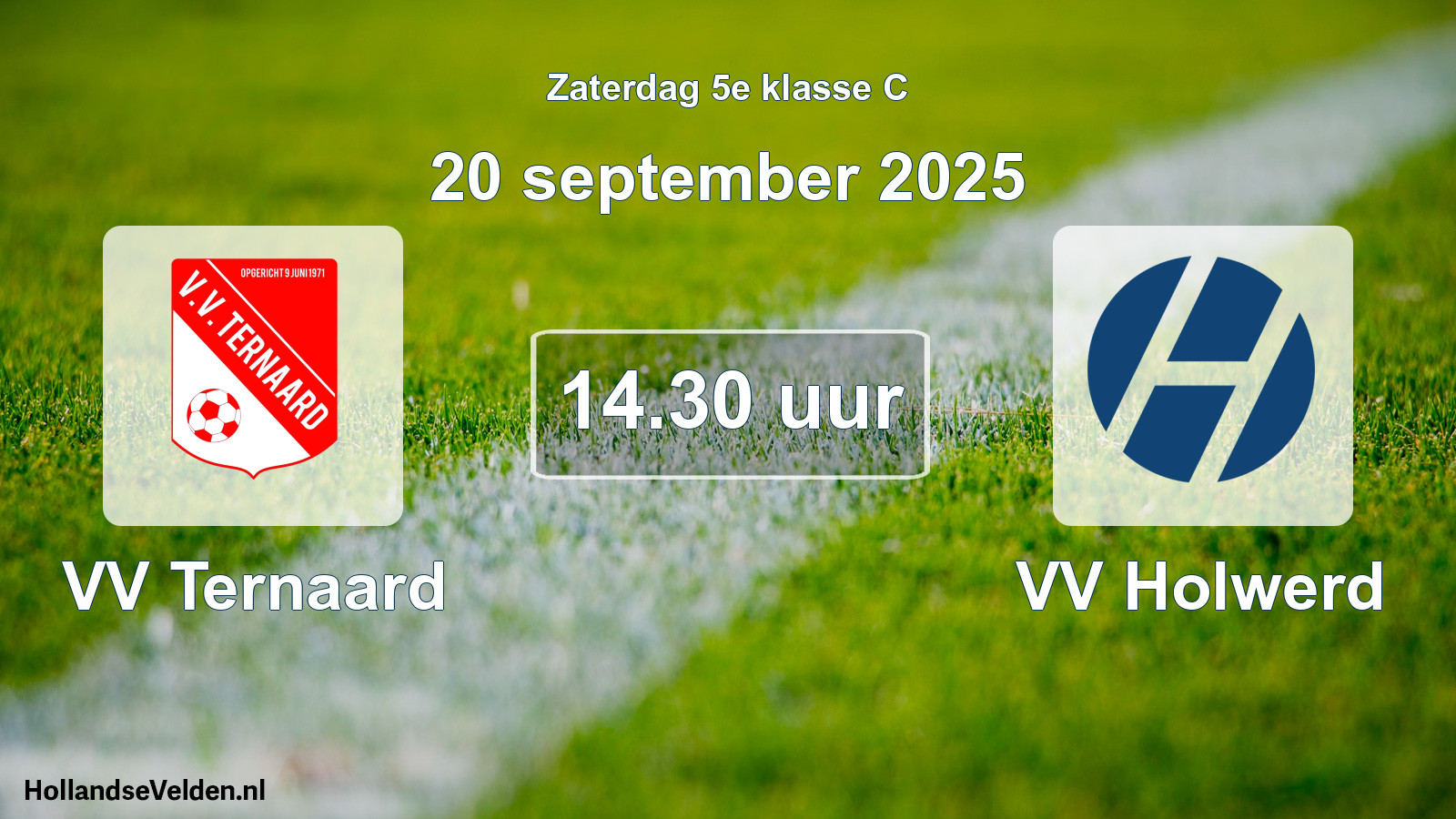 Scheduled Match: VV Ternaard - VV Holwerd (20 September 2025)