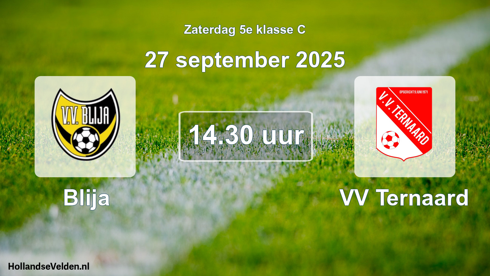 Geplande wedstrijd: Blija - VV Ternaard (27 september 2025)
