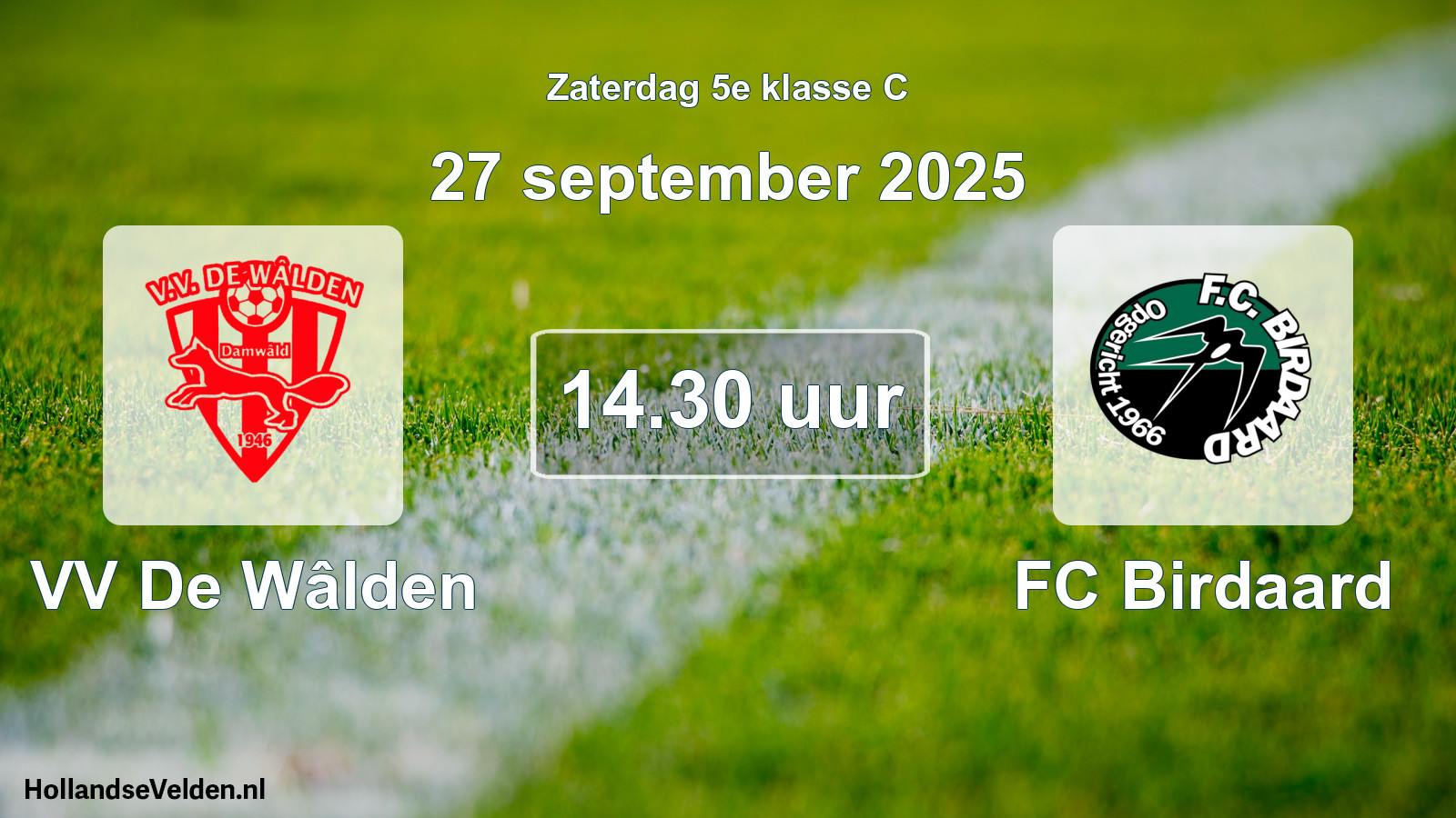 Scheduled Match: VV De Wâlden - FC Birdaard (27 September 2025)