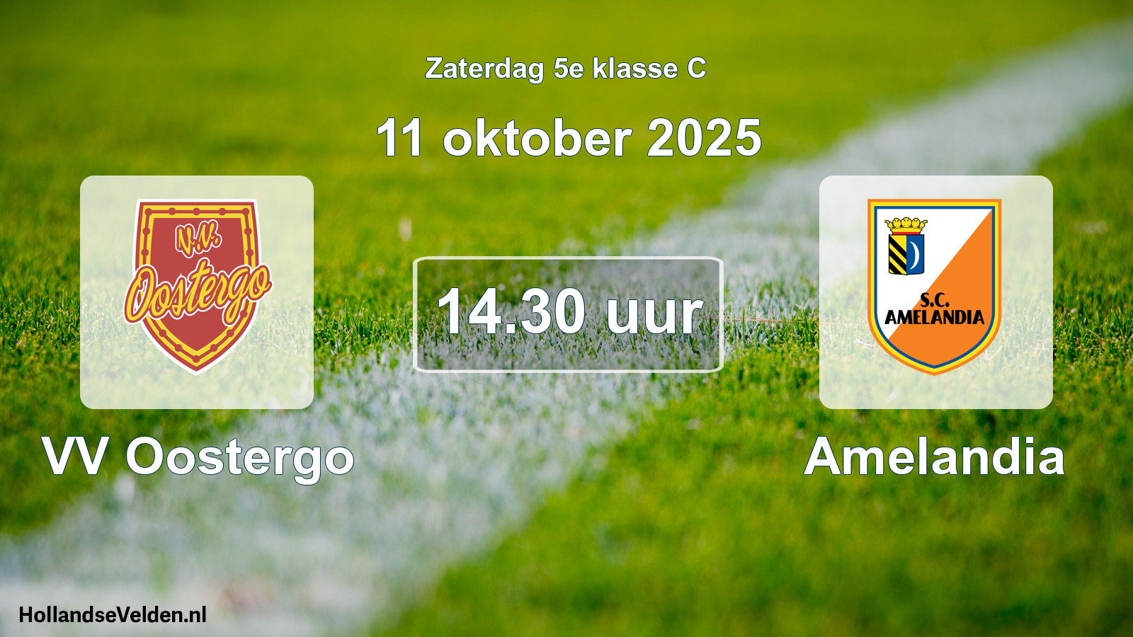 Geplande wedstrijd: VV Oostergo - Amelandia (11 oktober 2025)