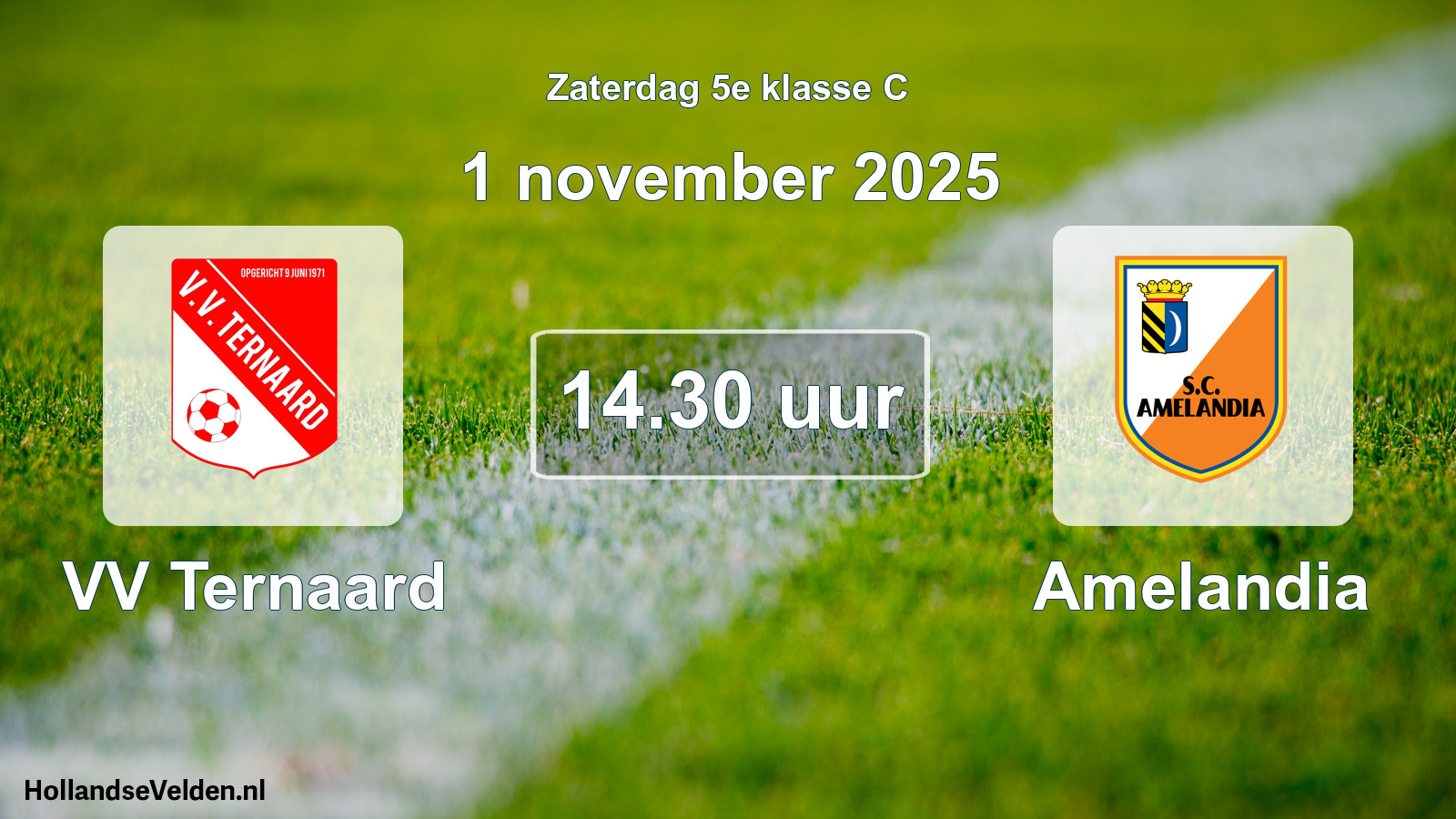 Geplande wedstrijd: VV Ternaard - Amelandia (1 november 2025)