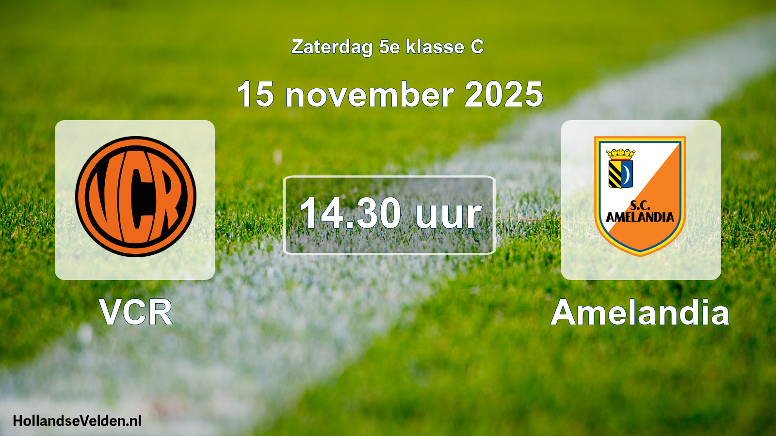 Geplande wedstrijd: VCR - Amelandia (15 november 2025)