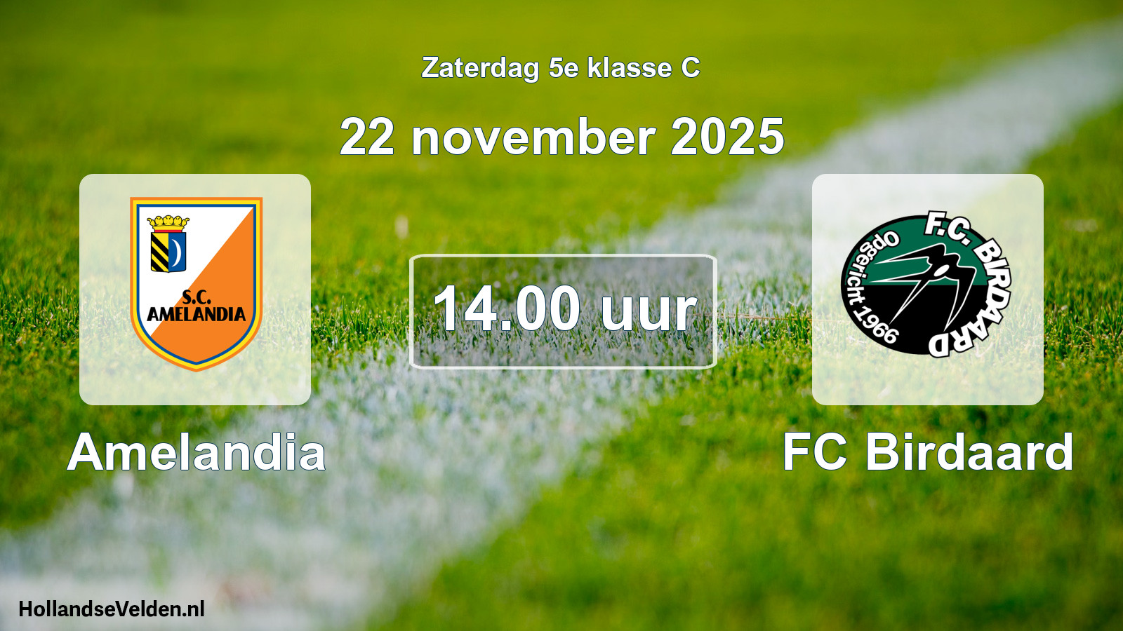 Scheduled Match: Amelandia - FC Birdaard (22 November 2025)