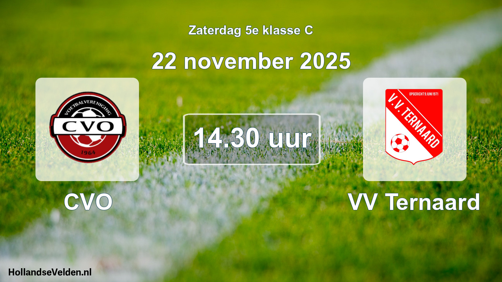 Scheduled Match: CVO - VV Ternaard (22 November 2025)