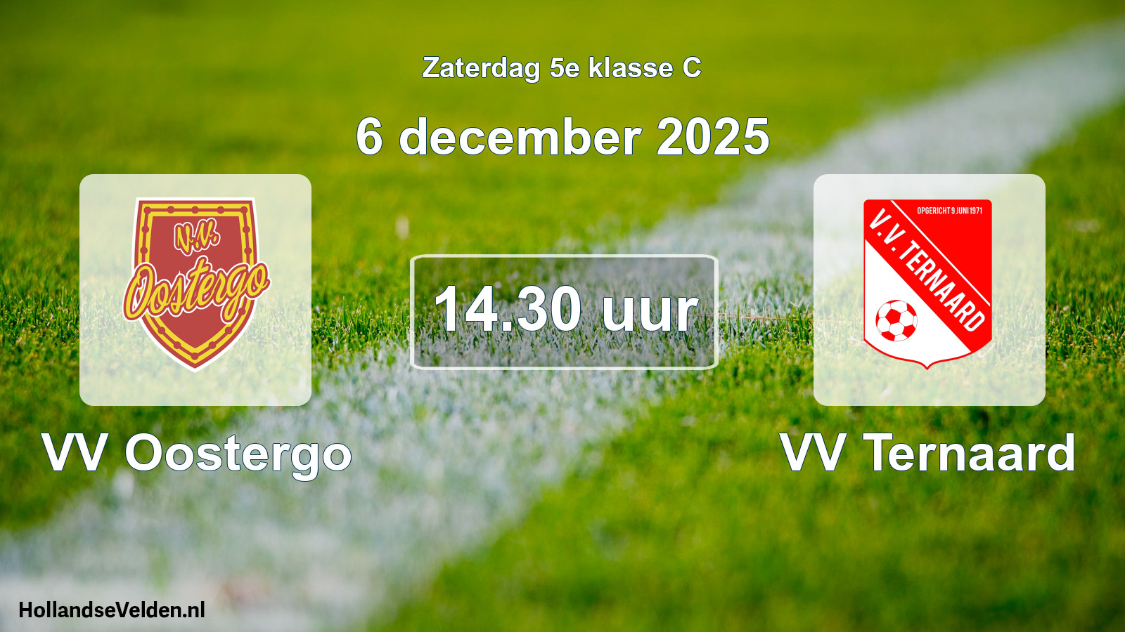 Geplande wedstrijd: VV Oostergo - VV Ternaard (6 december 2025)