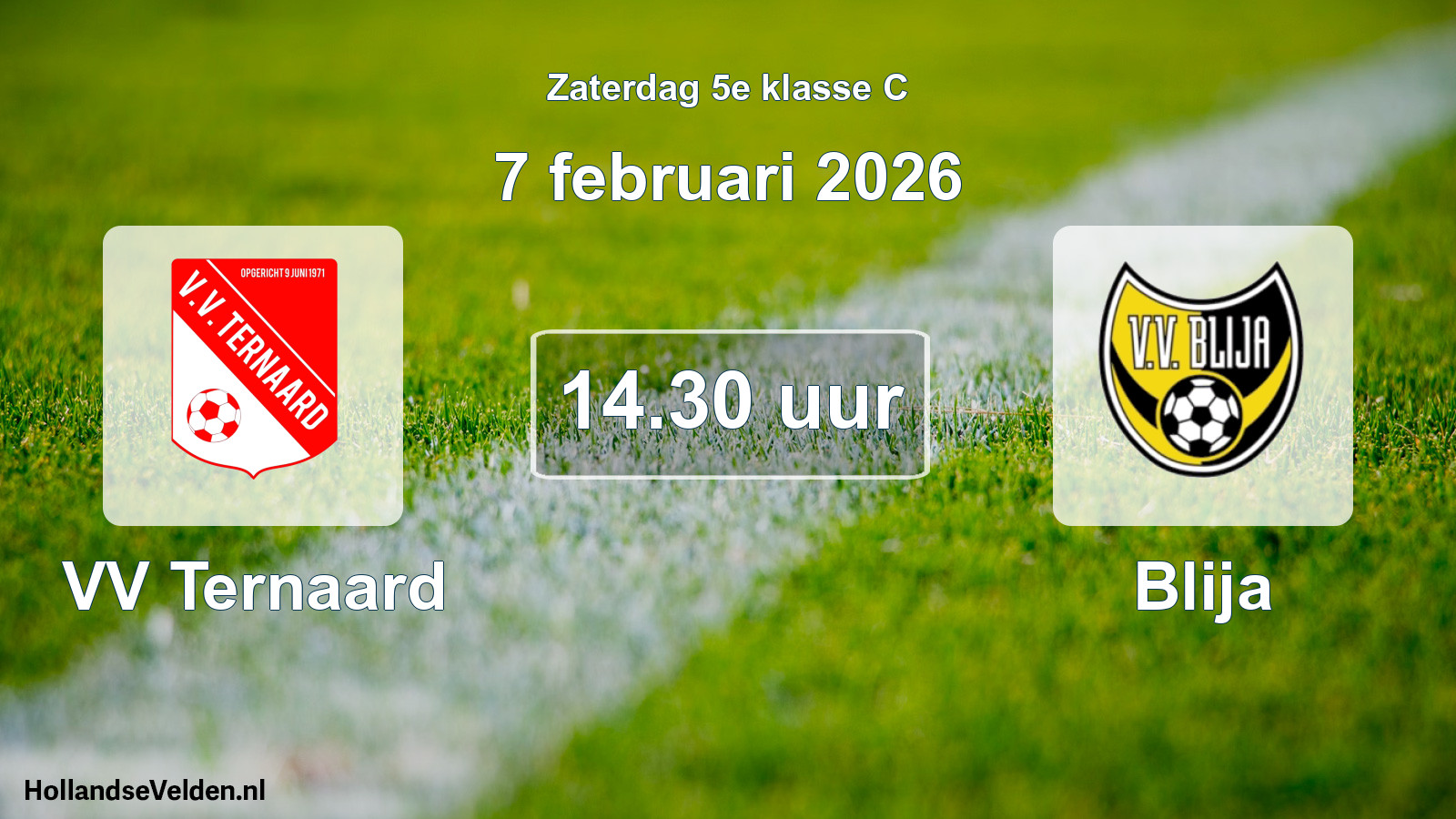 Geplande wedstrijd: VV Ternaard - Blija (7 februari 2026)