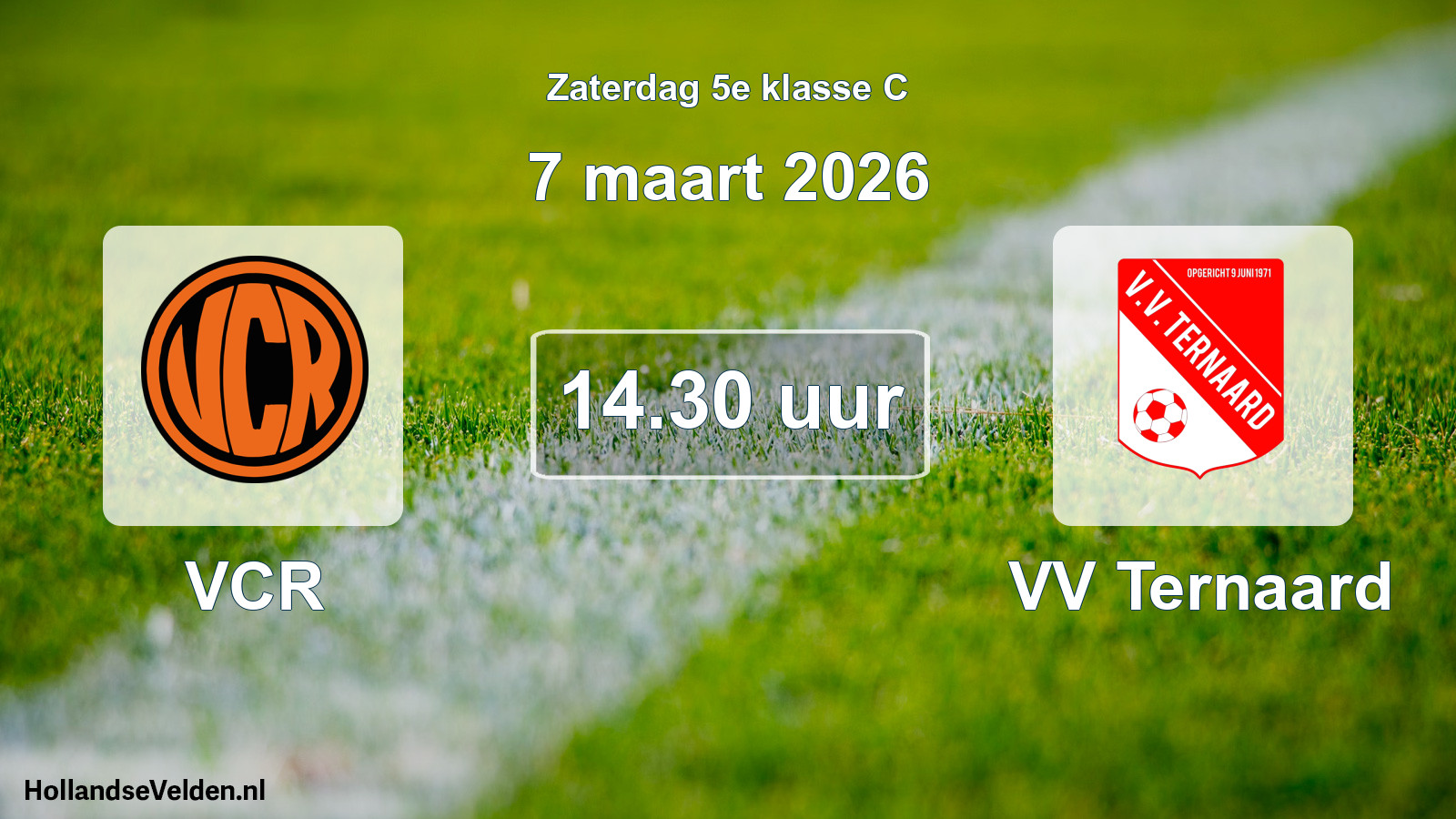 Scheduled Match: VCR - VV Ternaard (7 March 2026)