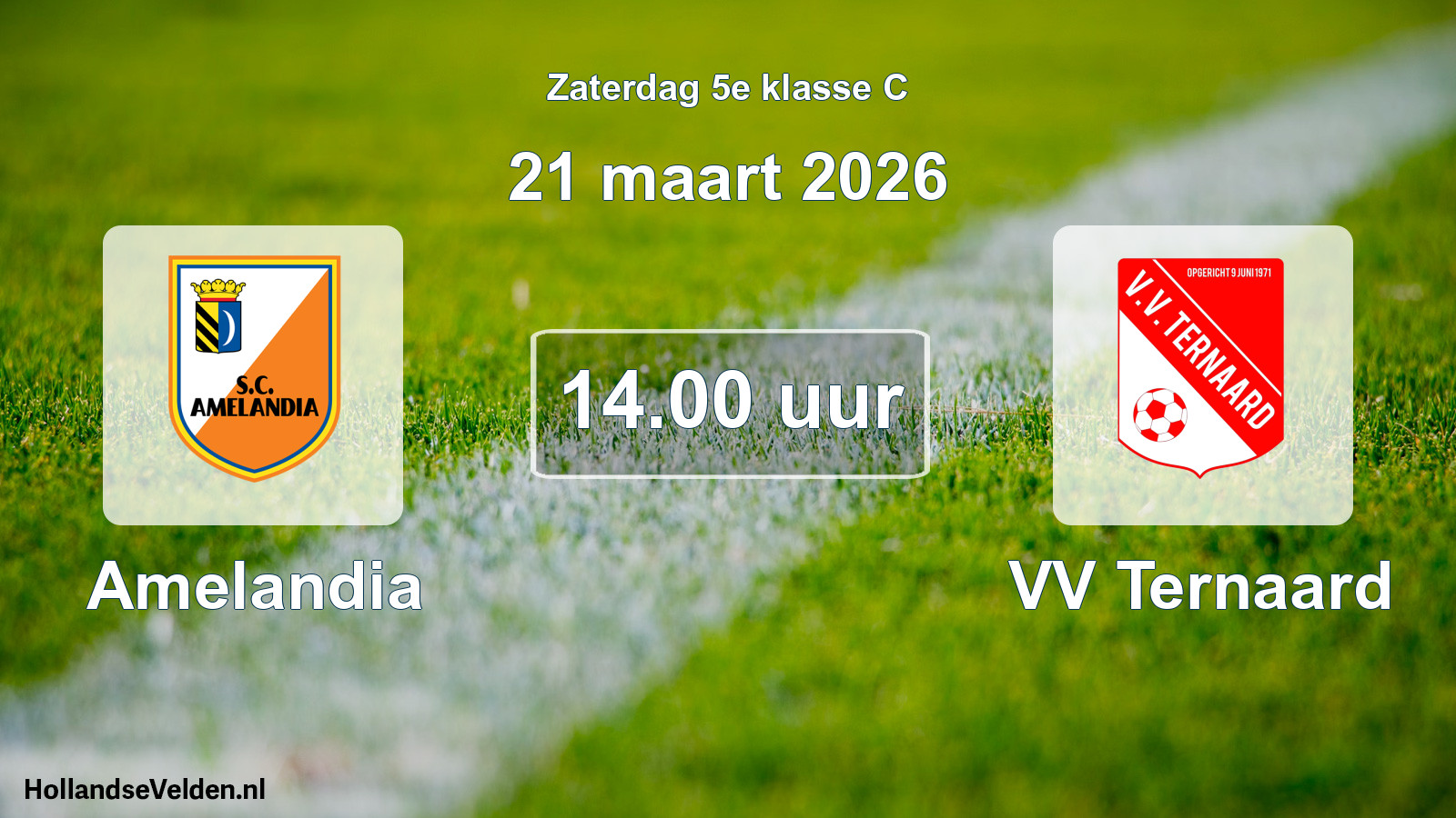 Scheduled Match: Amelandia - VV Ternaard (21 March 2026)