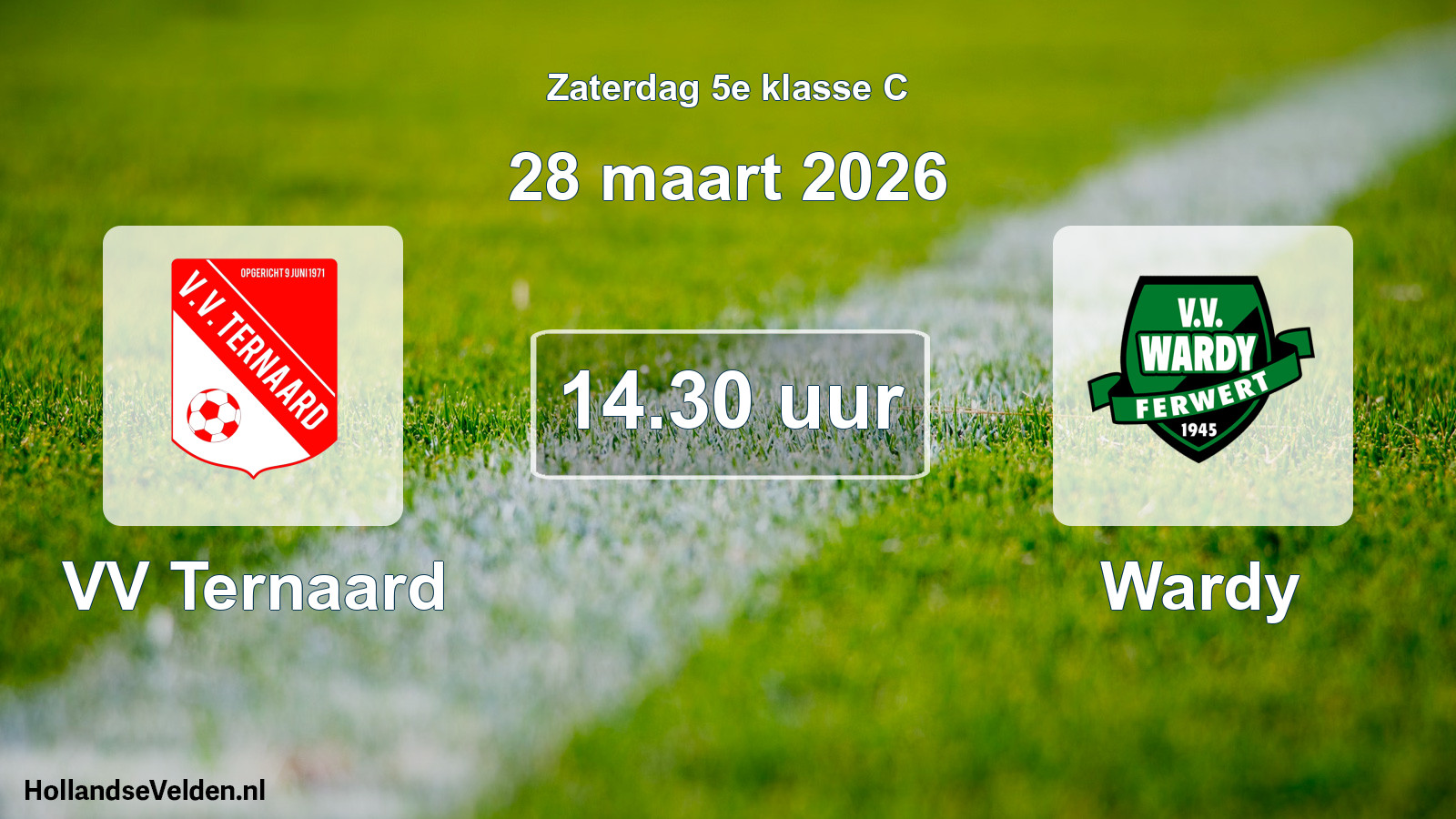 Scheduled Match: VV Ternaard - Wardy (28 March 2026)