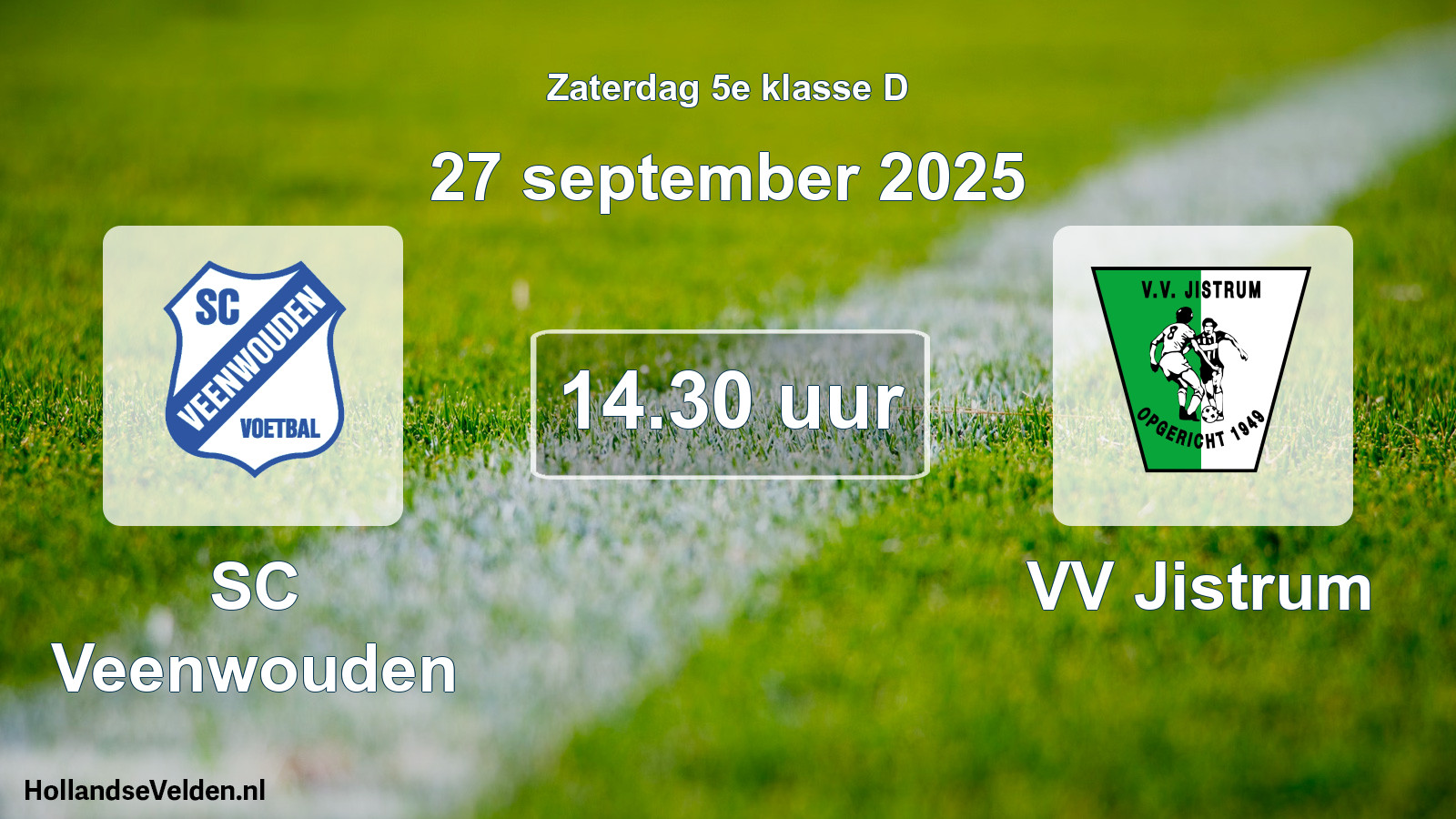 Scheduled Match: SC Veenwouden - VV Jistrum (27 September 2025)