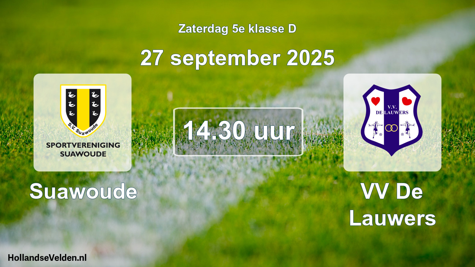 Scheduled Match: Suawoude - VV De Lauwers (27 September 2025)