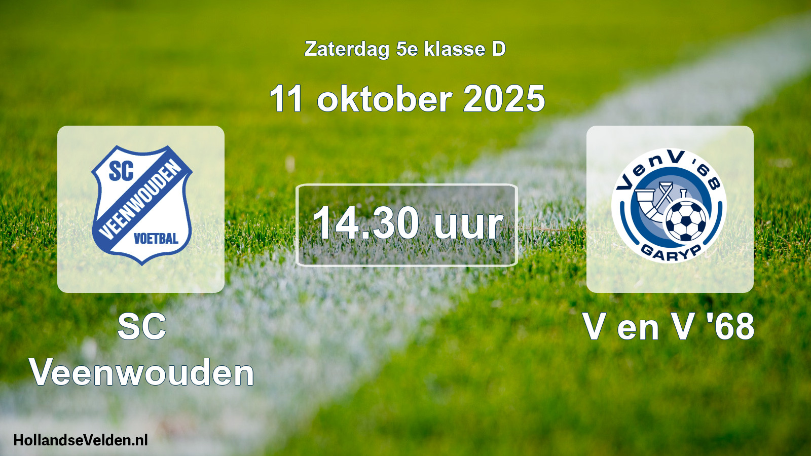 Scheduled Match: SC Veenwouden - V en V '68 (11 October 2025)
