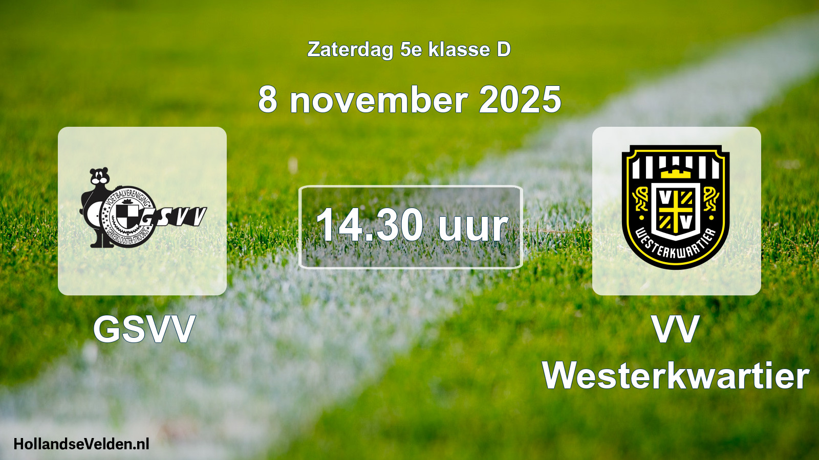 Geplande wedstrijd: GSVV - VV Westerkwartier (8 november 2025)