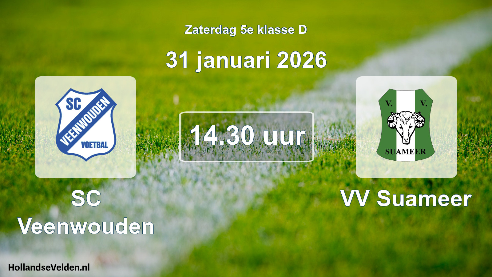 Scheduled Match: SC Veenwouden - VV Suameer (31 January 2026)