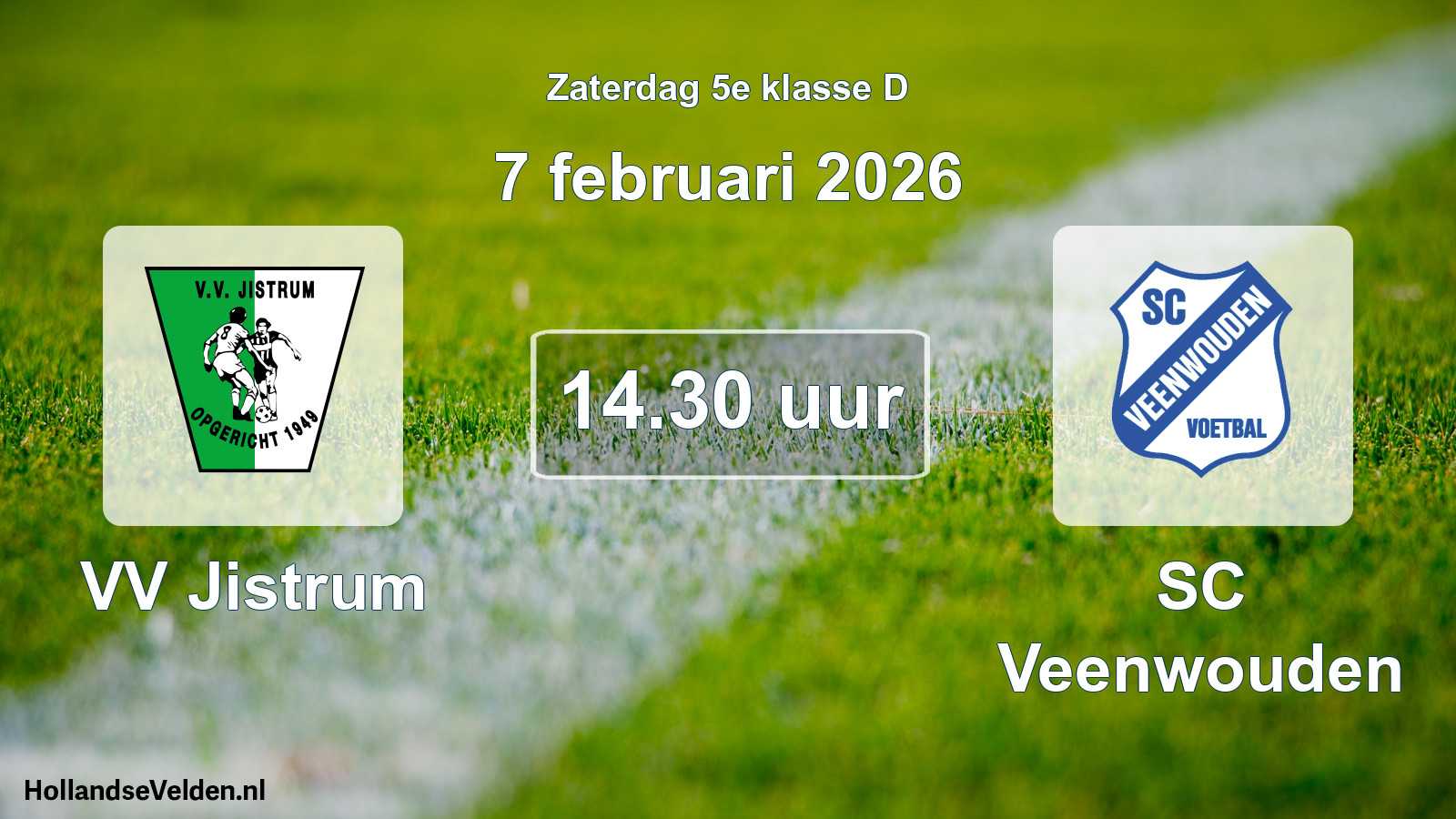 Scheduled Match: VV Jistrum - SC Veenwouden (7 February 2026)