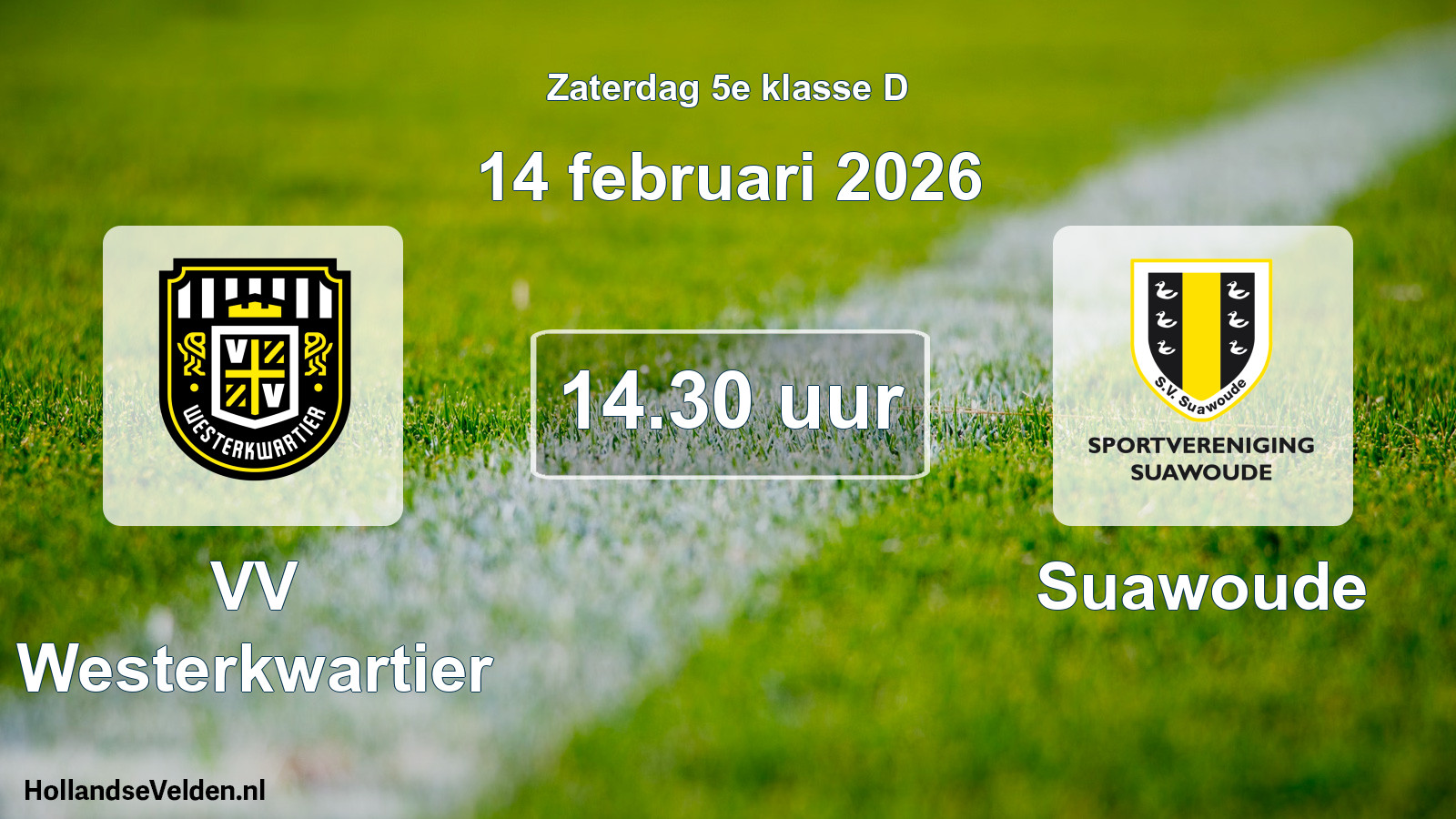 Scheduled Match: VV Westerkwartier - Suawoude (14 February 2026)
